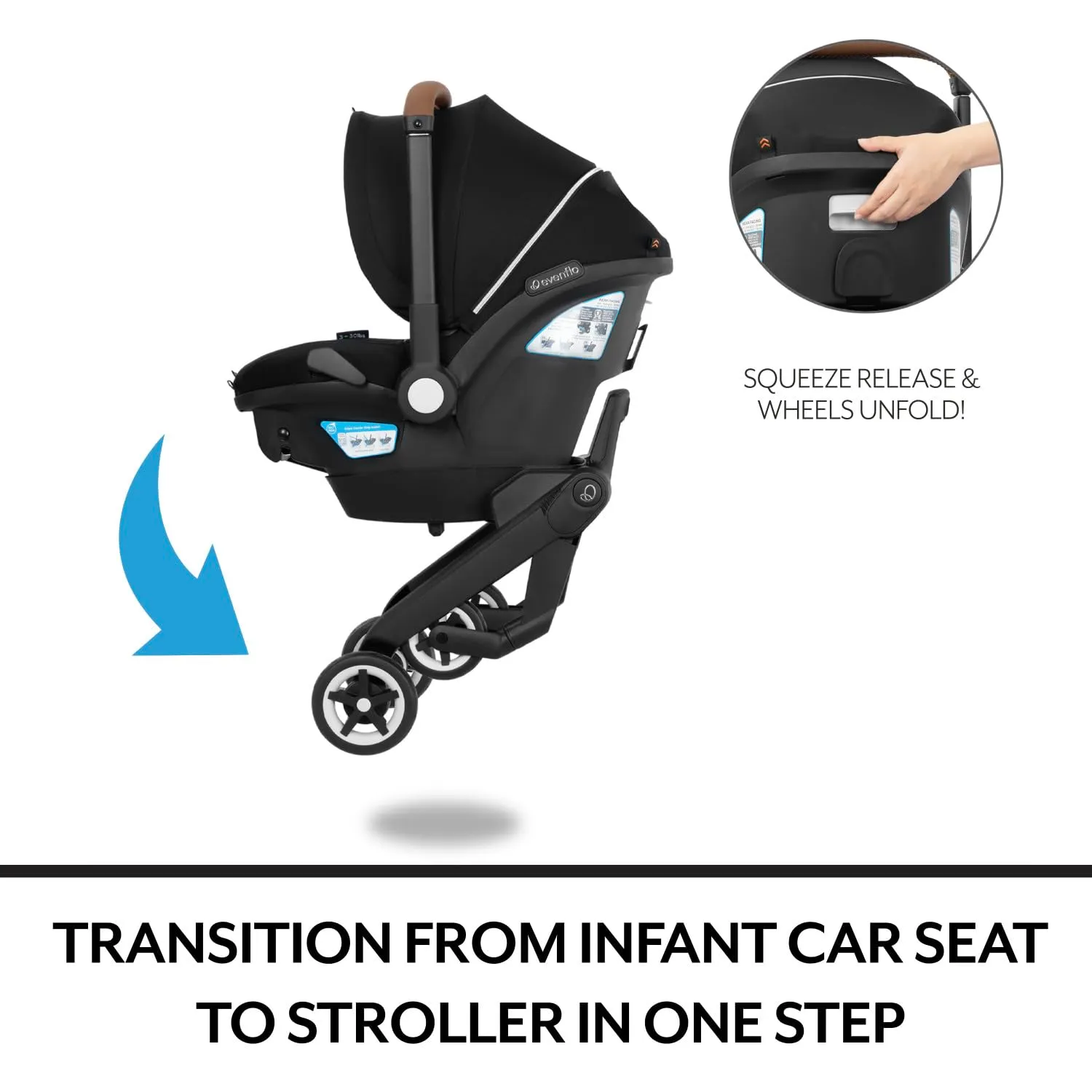 Shyft DualRide Infant Car Seat Stroller Combo - Quartz - Image 5