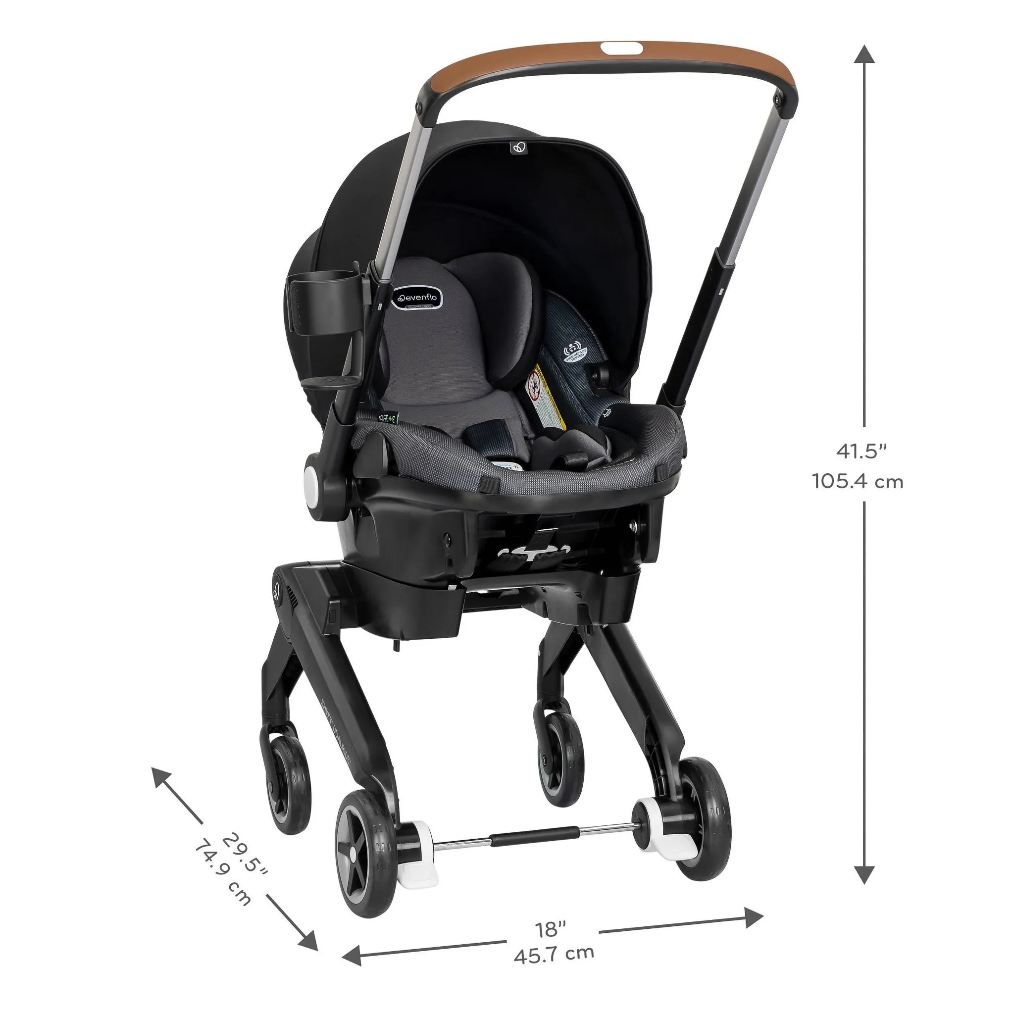 Shyft DualRide Travel System with Carryall Storage - Boone Gray - Image 4