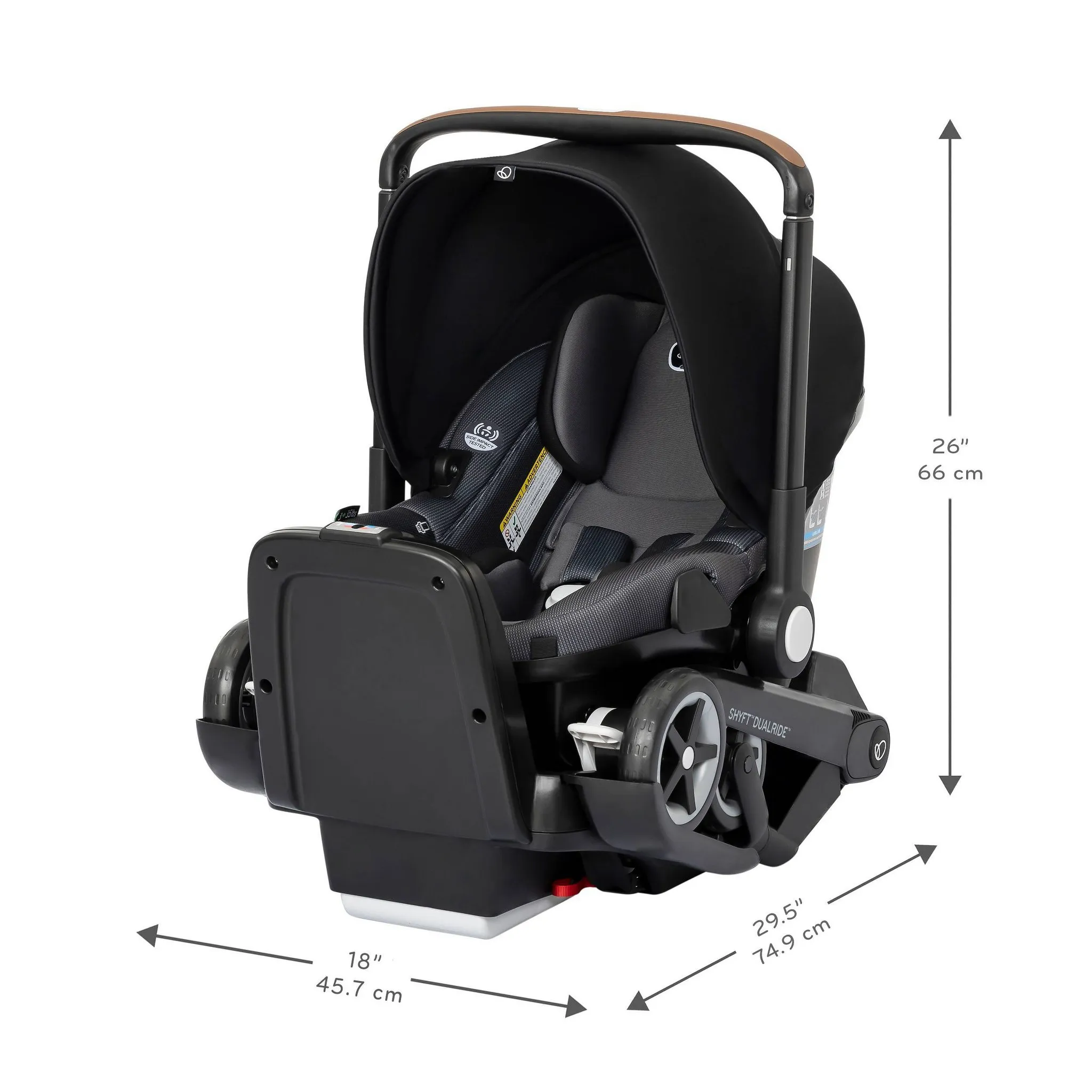 Shyft DualRide Travel System with Carryall Storage - Boone Gray - Image 5