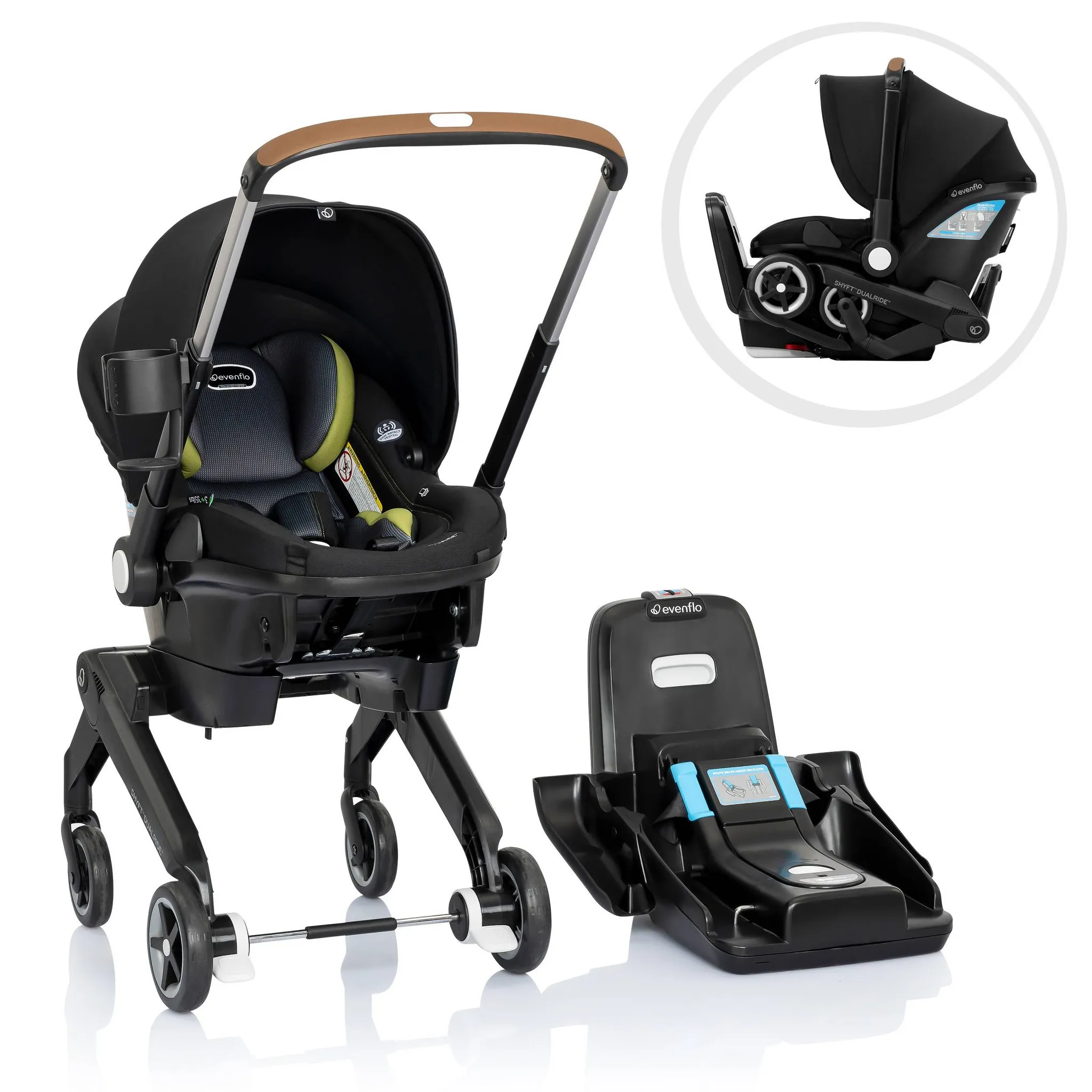 Shyft DualRide Travel System with Carryall Storage - Durham Green - Image 2