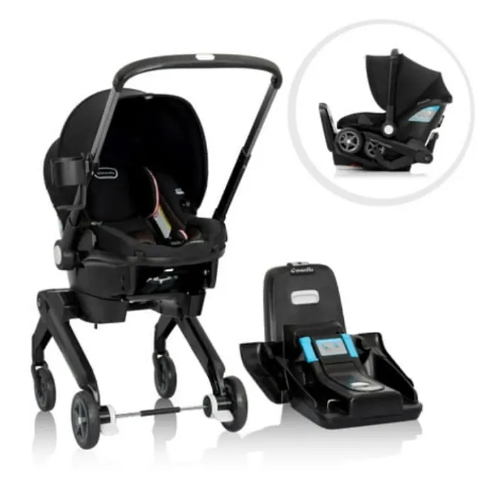 Shyft DualRide with Carryall Storage Infant Car Seat and Stroller Combo (Ayer Pink)