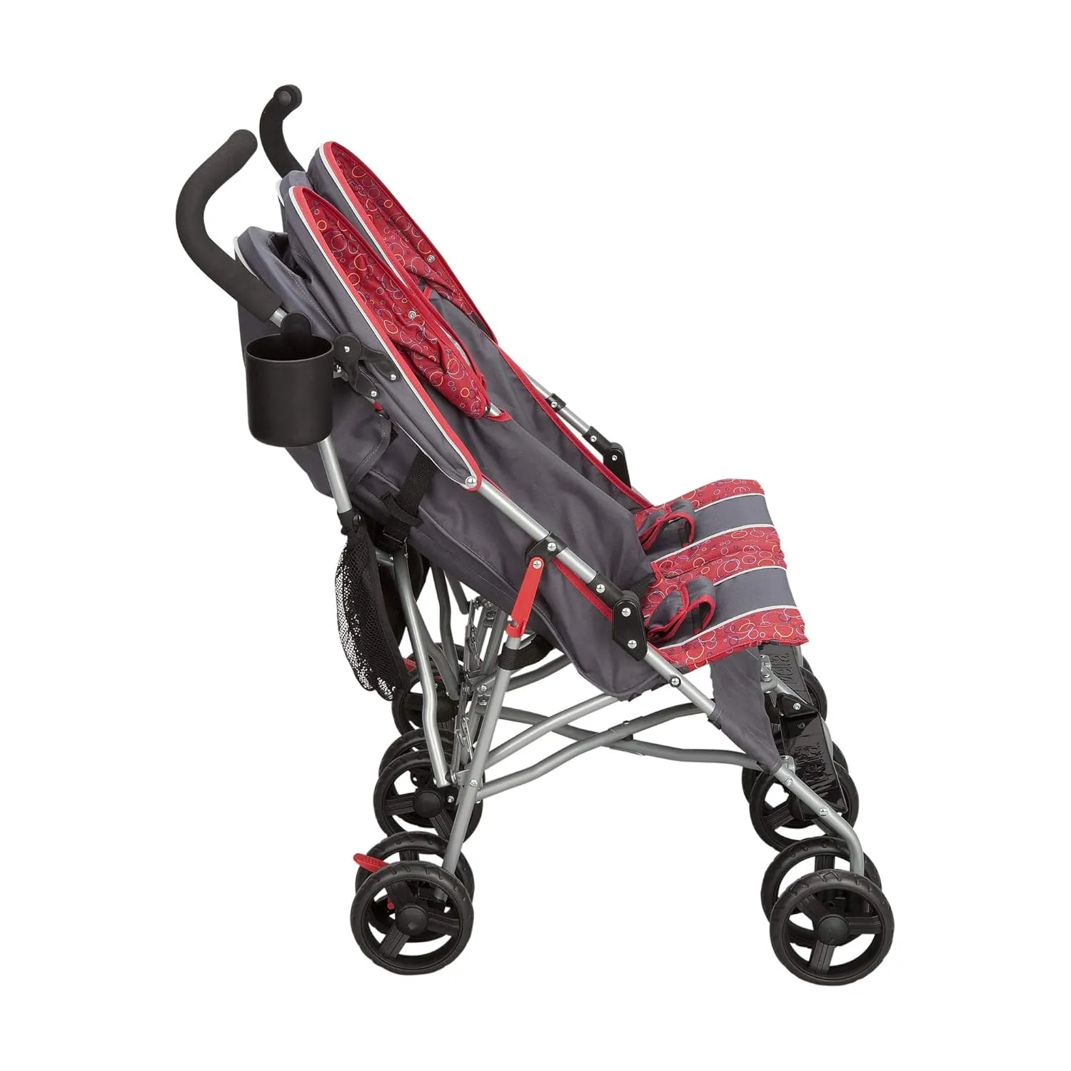 Side by Side Baby Stroller - Grey - Image 4