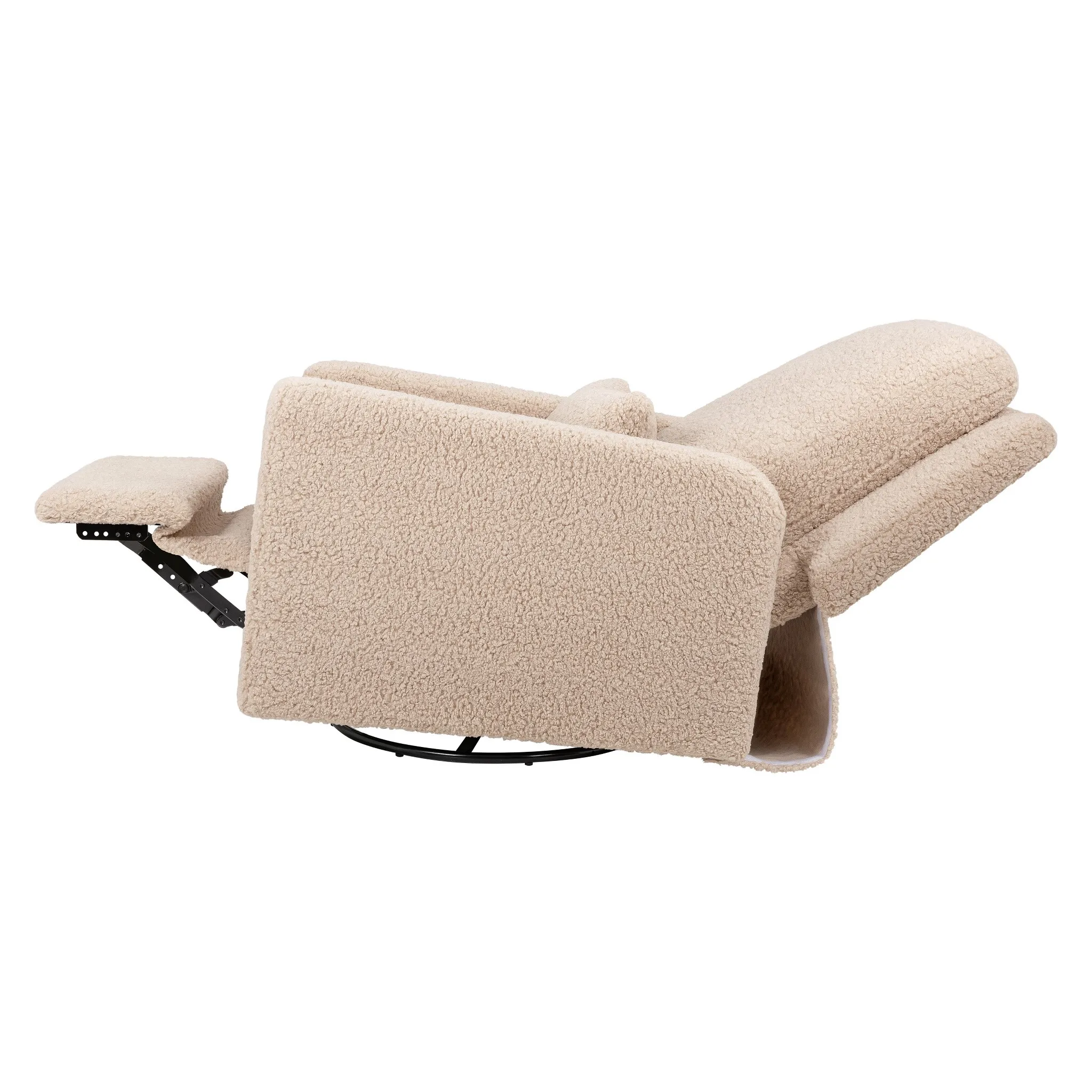 Sigi Recliner and Swivel Glider - Faux Shearling Cream - Image 4