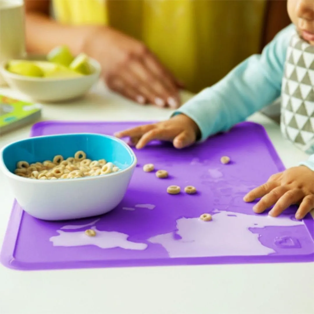 Silicone Toddler Placemats - Blue/Green - Image 4
