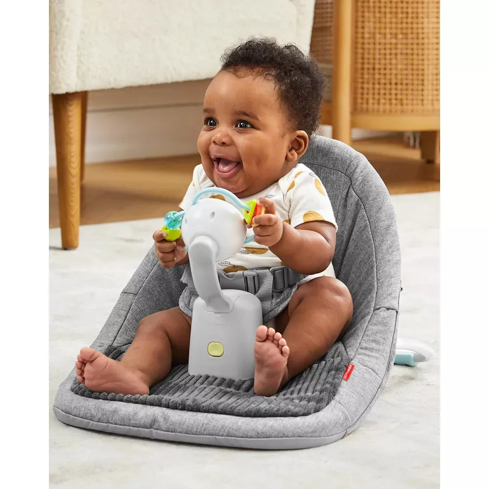 Baby Ergonomic Upright Activity Floor Seat with Toy - Gray - Image 3
