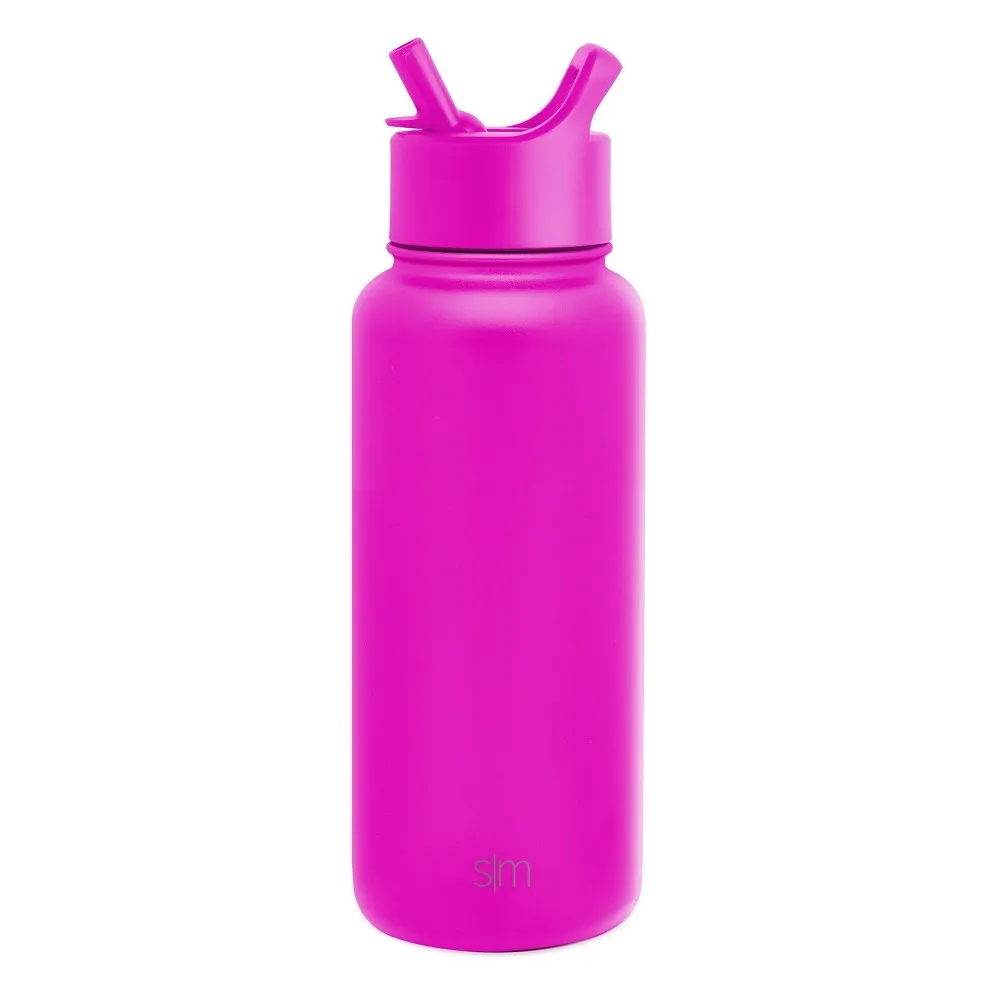 Simple Modern Summit 32oz Stainless Steel Water Bottle with Straw Lid - Raspberry Vibes