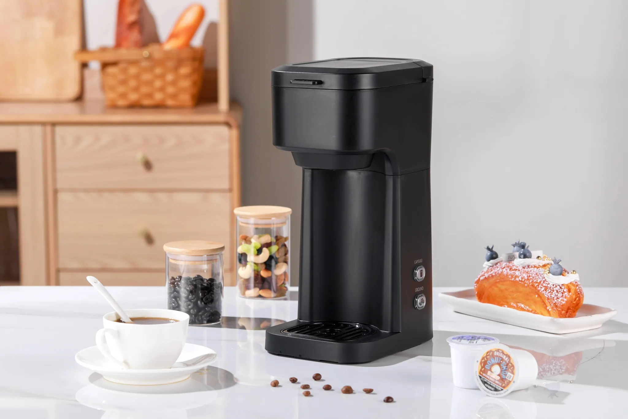 Single Serve Coffee Maker - Black - Image 7