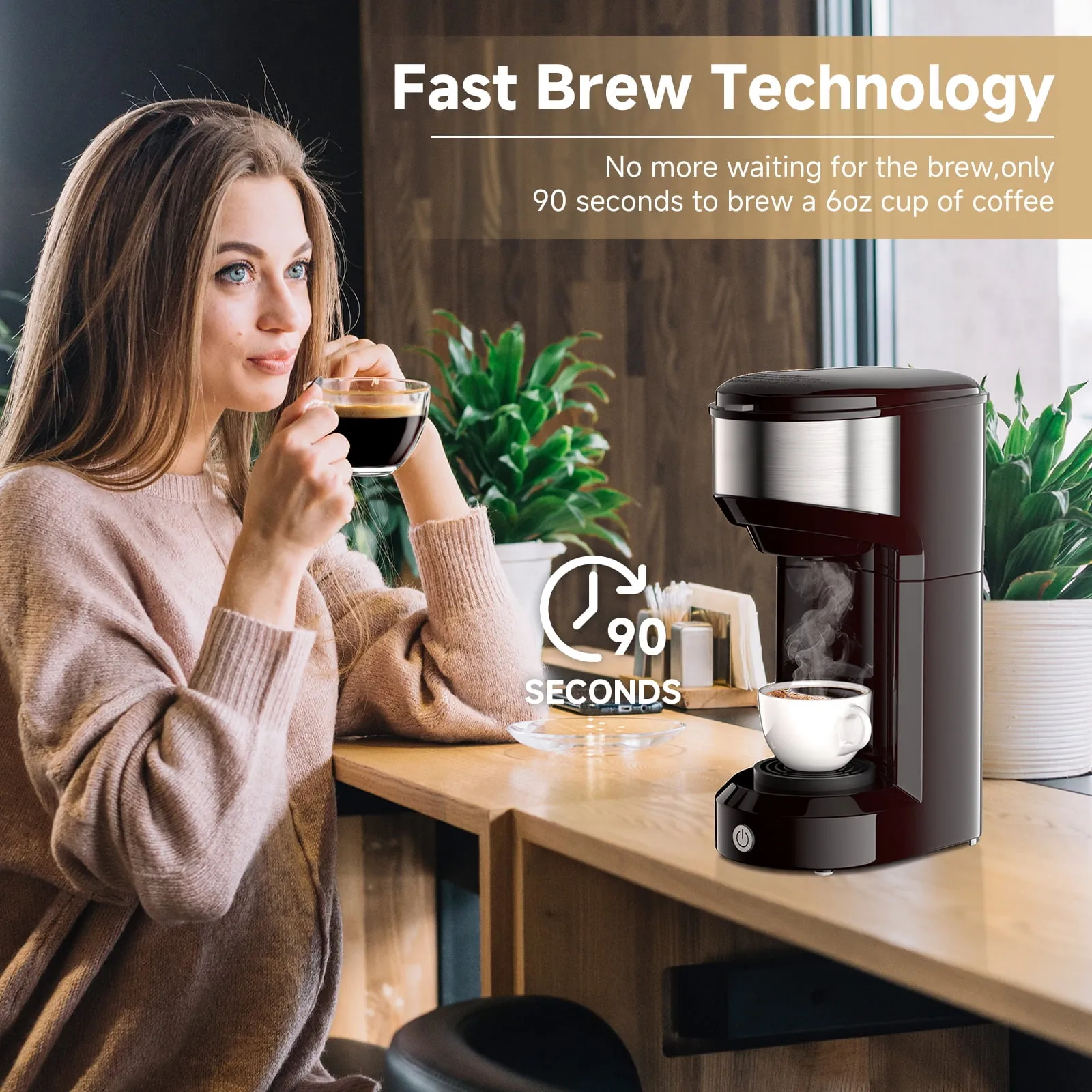 Single Serve Coffee Maker - Portable Mini Coffee Machine - Image 4