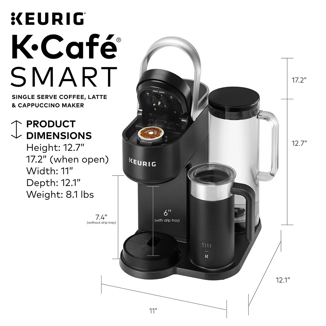 Single-Serve Coffee Maker with WiFi Compatibility - Black - Image 3