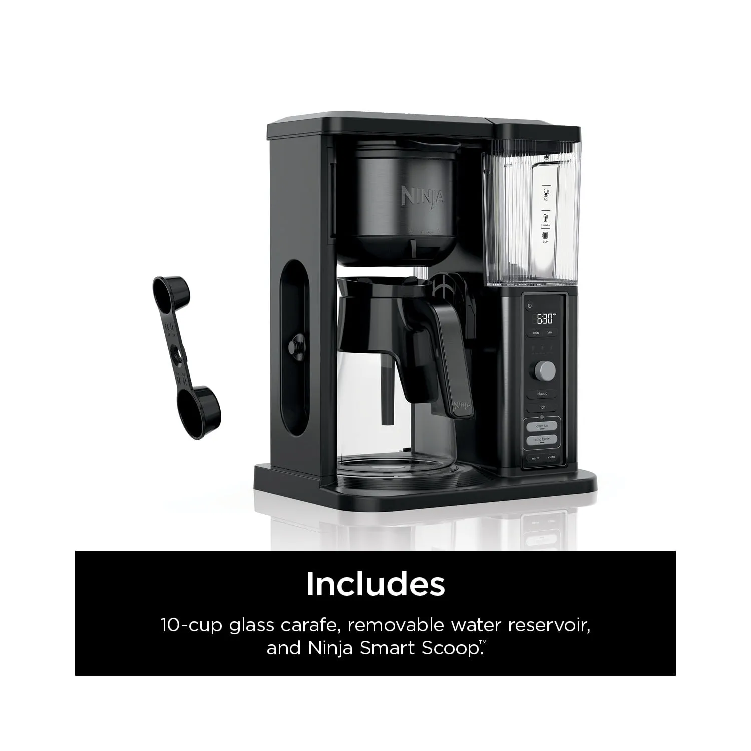 Hot & Iced Coffee Maker, Single Serve to 10 Cup Carafe - CM360 Black - Image 4