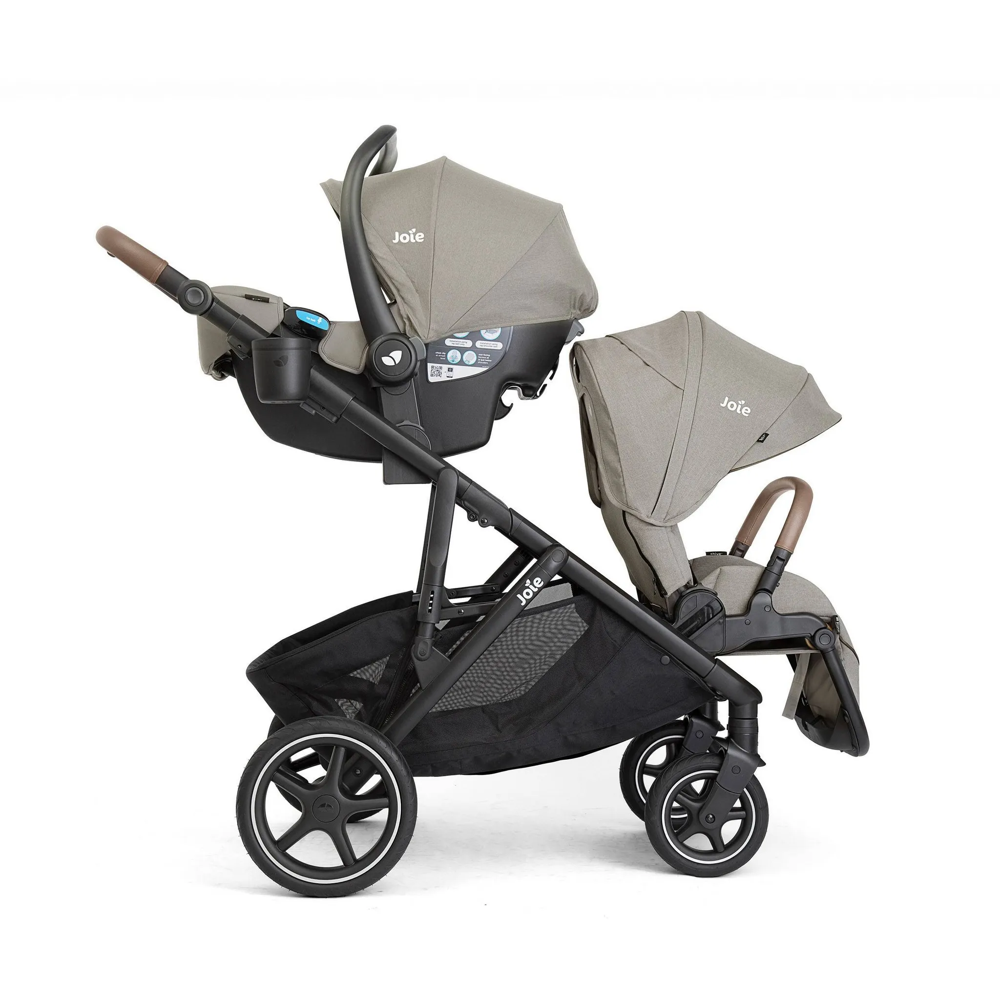 Single-to-Double Stroller - Dove - Image 5