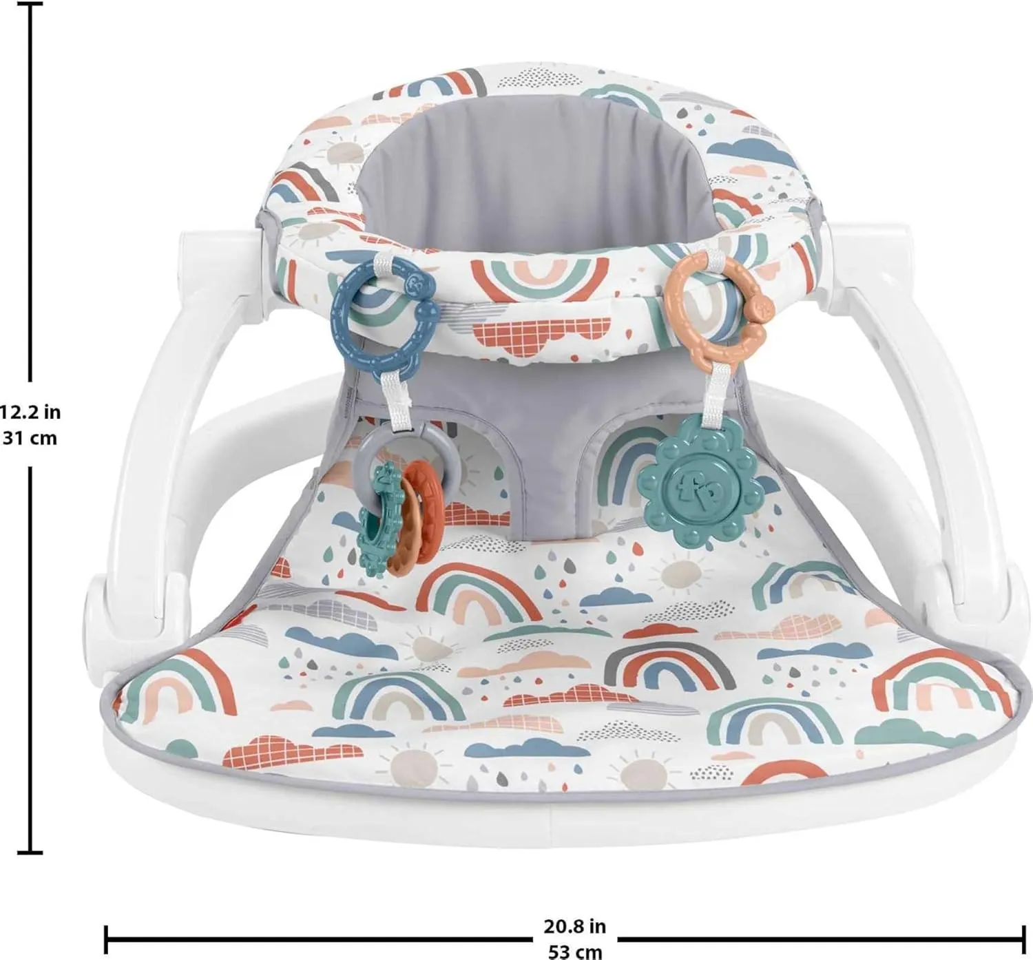 Sit-Me-Up Floor Seat - Rainbow Showers - Image 3