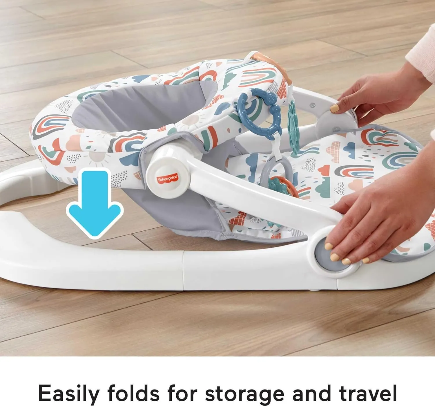 Sit-Me-Up Floor Seat - Rainbow Showers - Image 6