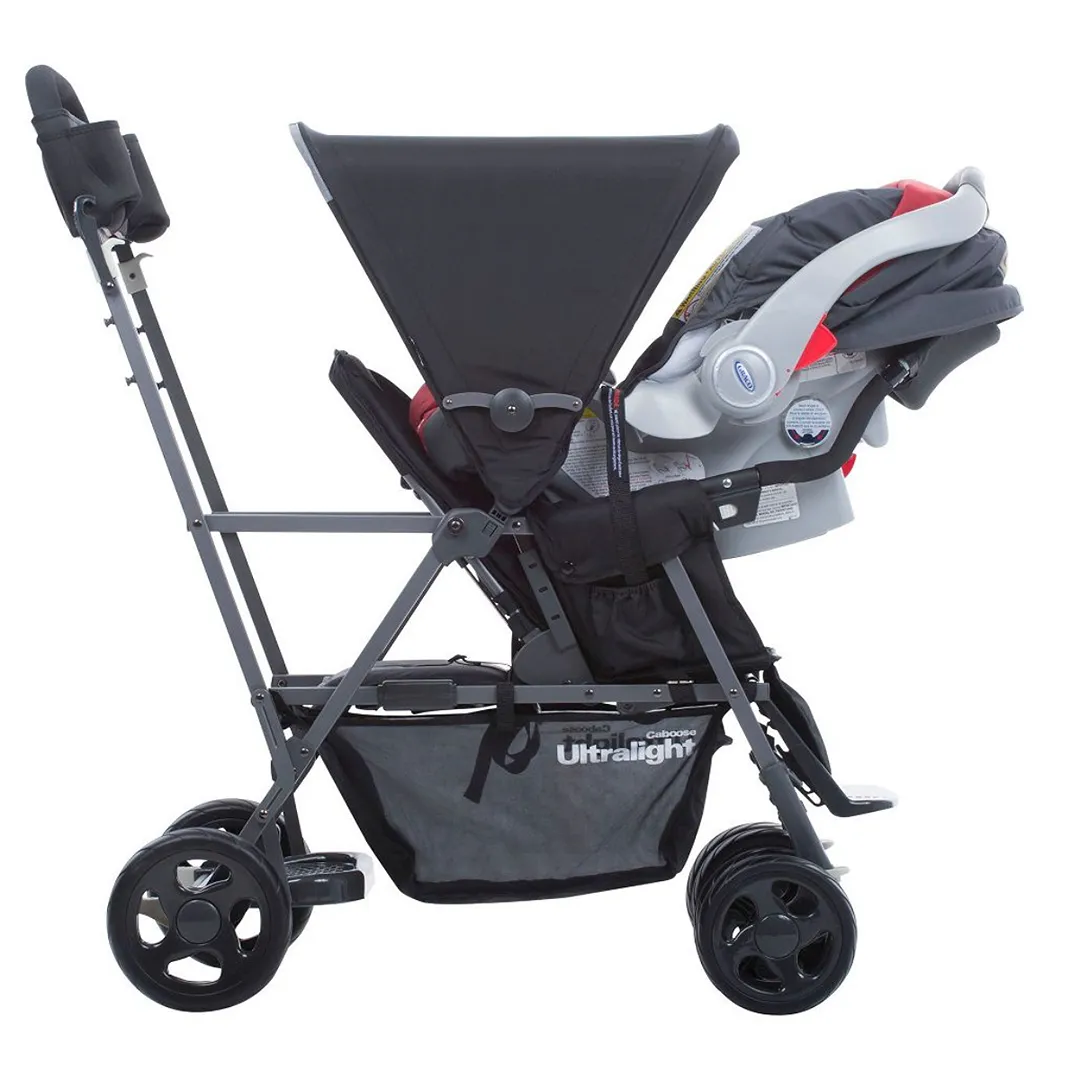 Sit Stand Double Stroller - Black - Image 4