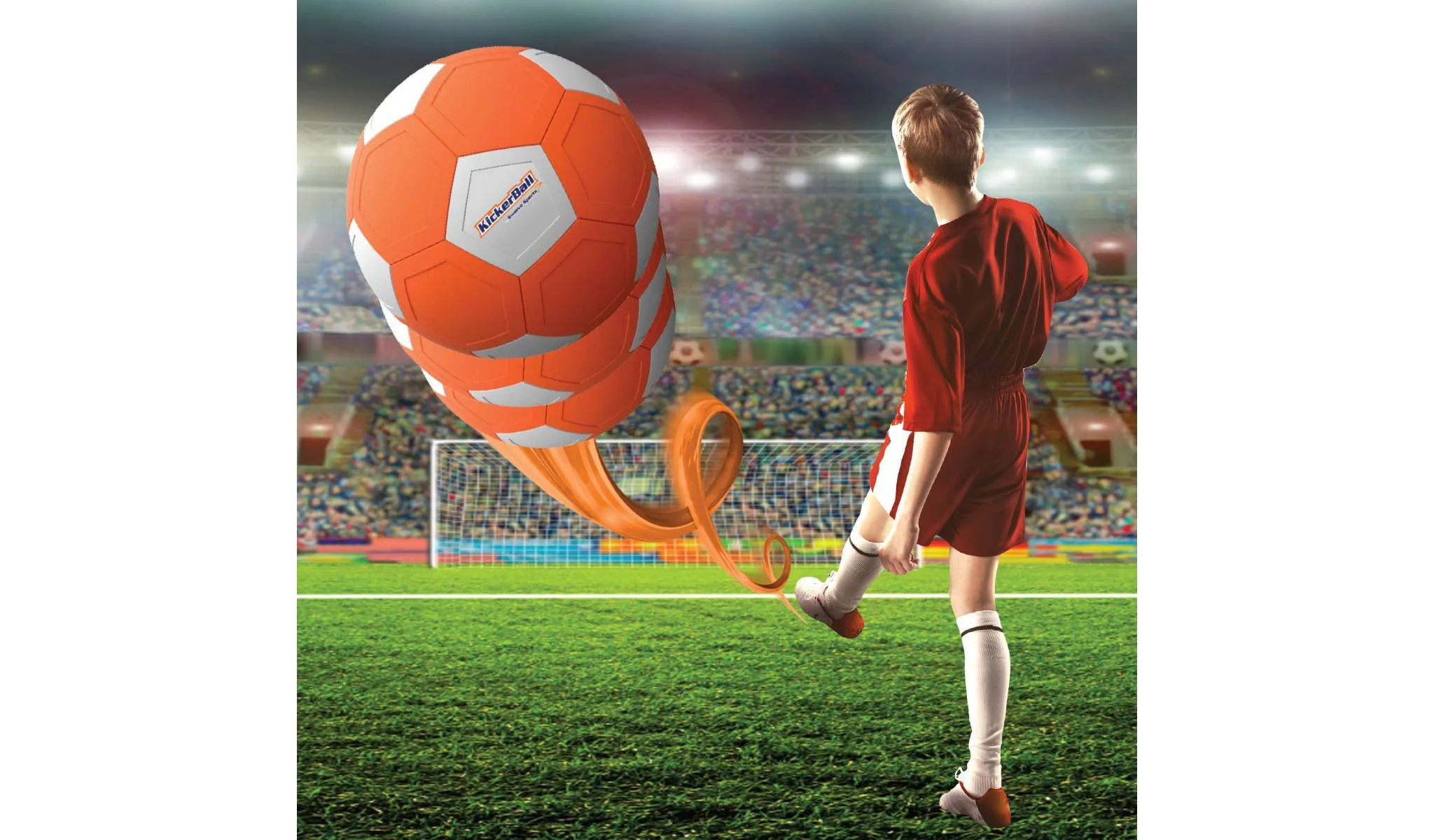 Size 4 Soccer Training Ball - Orange - Image 2