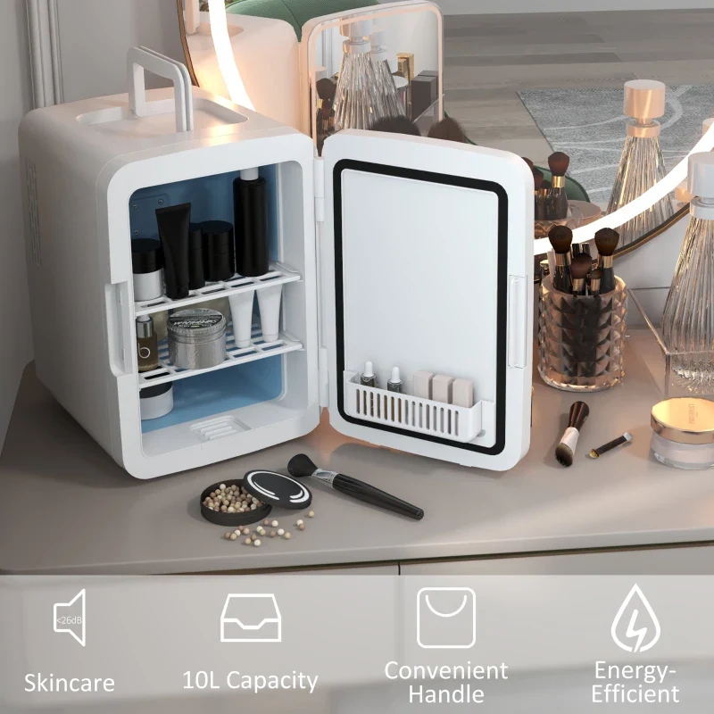 Skincare Fridge for Bedroom with LED Mirror - Image 4