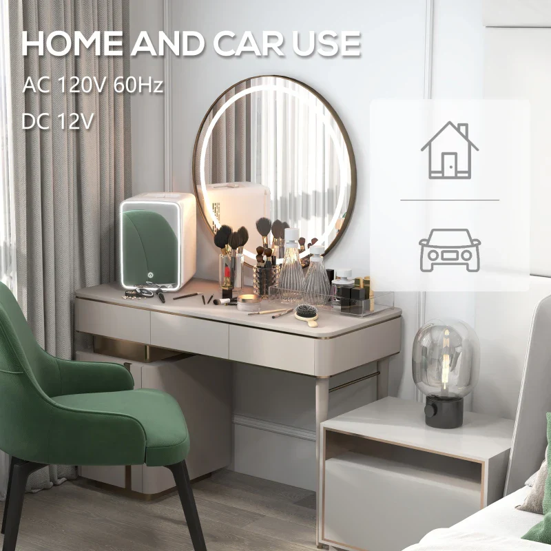 Skincare Fridge for Bedroom with LED Mirror - Image 5