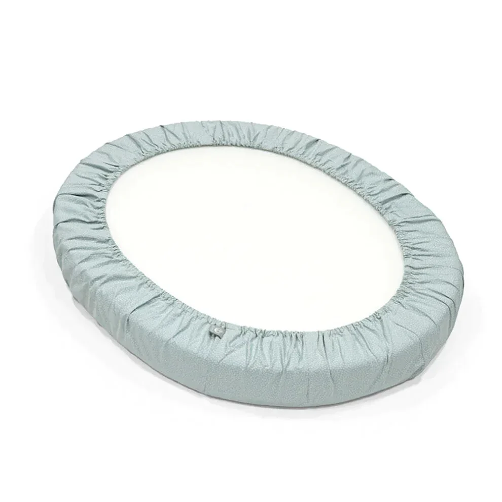 Sleepi Mini Fitted Sheet - Dots Sage - Image 3