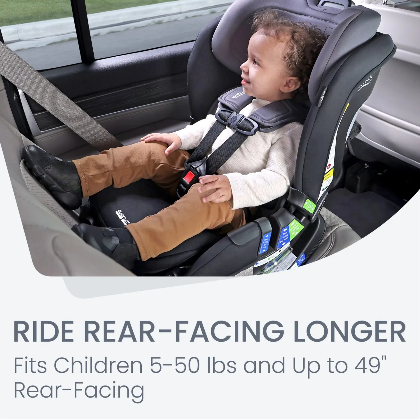 Britax Poplar™ Convertible Car Seat, STONE ONYX - Image 3