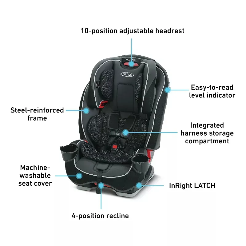 Slim Fit 3-in-1 Convertible Car Seat - Camelot - Image 4