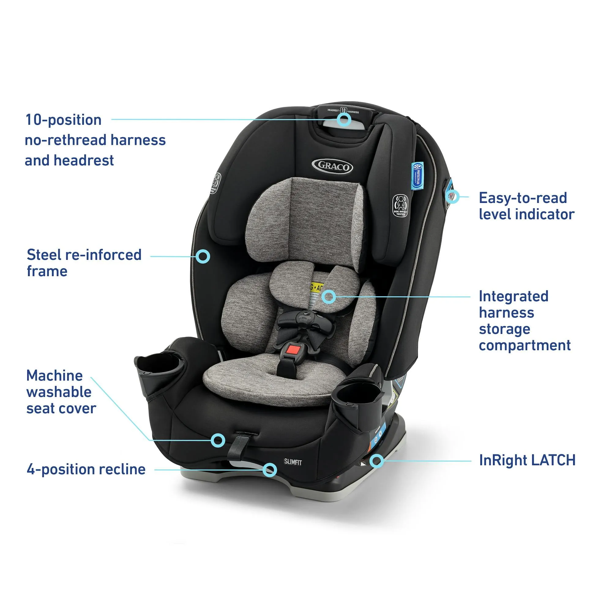 Slimfit 3-in-1 Convertible Car Seat - Sydney - Image 4