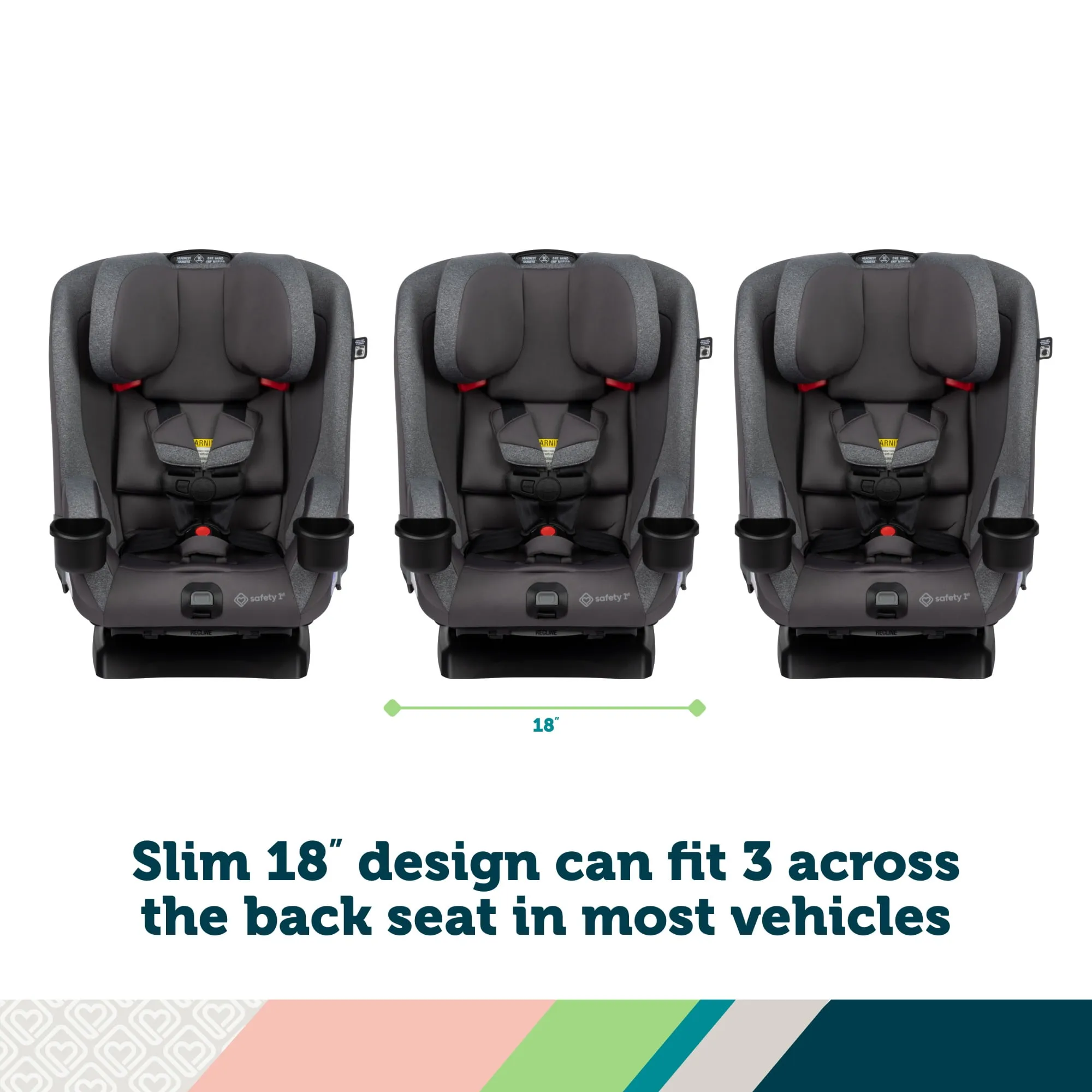 SlimRide 4-in-1 Convertible Car Seat - Grey All Day - Image 2