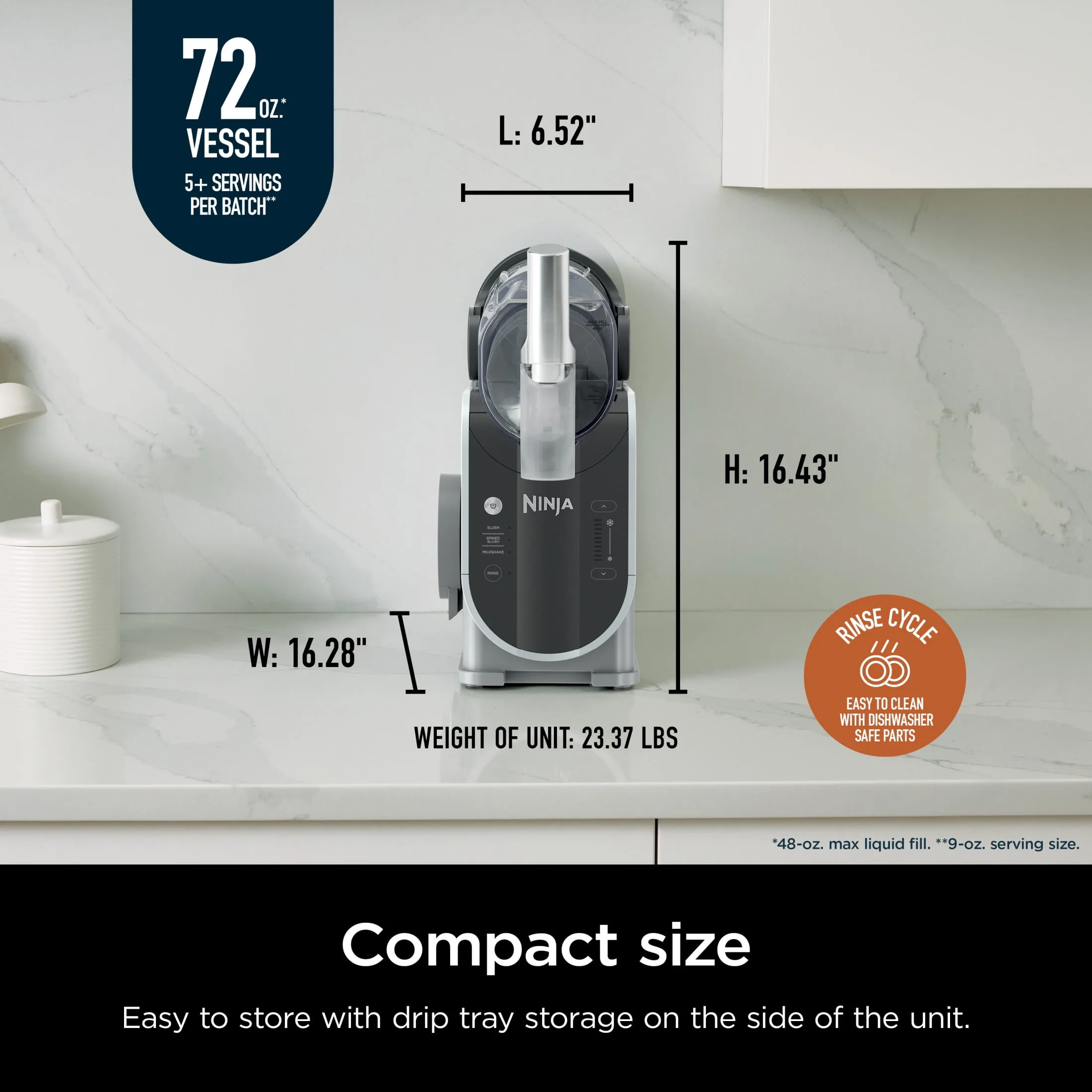 SLUSHi 3-in-1 72 oz Professional Frozen Drink Maker - Image 8