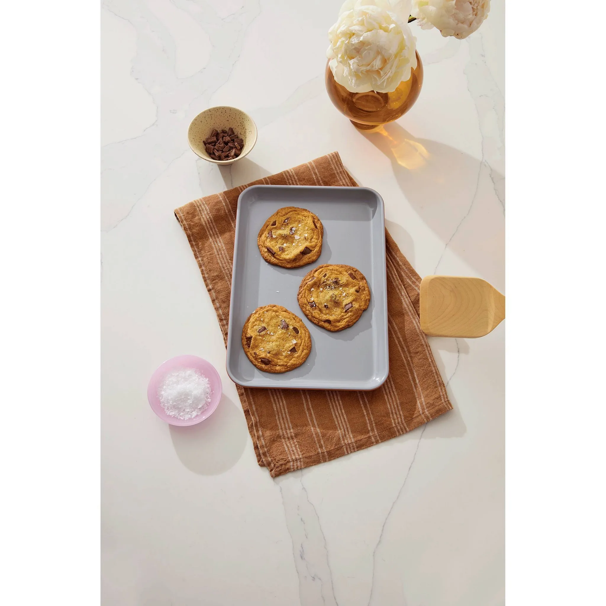 Nonstick Ceramic Small Baking Sheet - Gray - Image 6