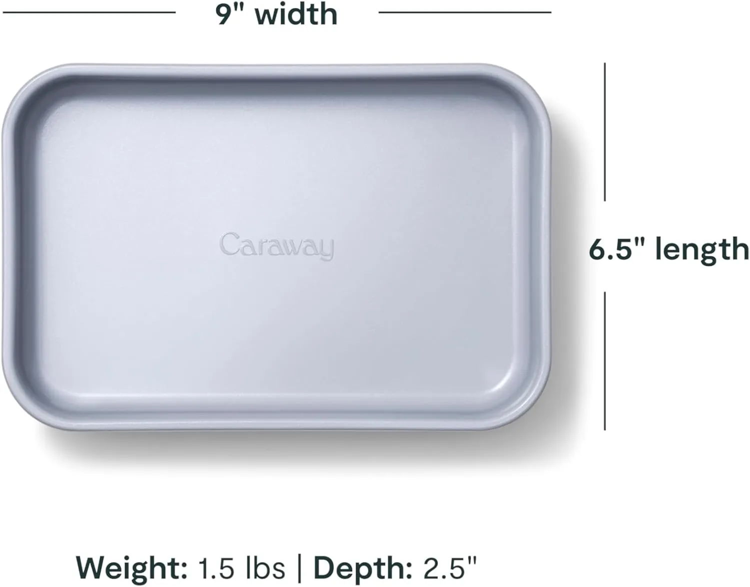 9x6.5” Nonstick Ceramic Small Rectangle Pan - Cream - Image 6