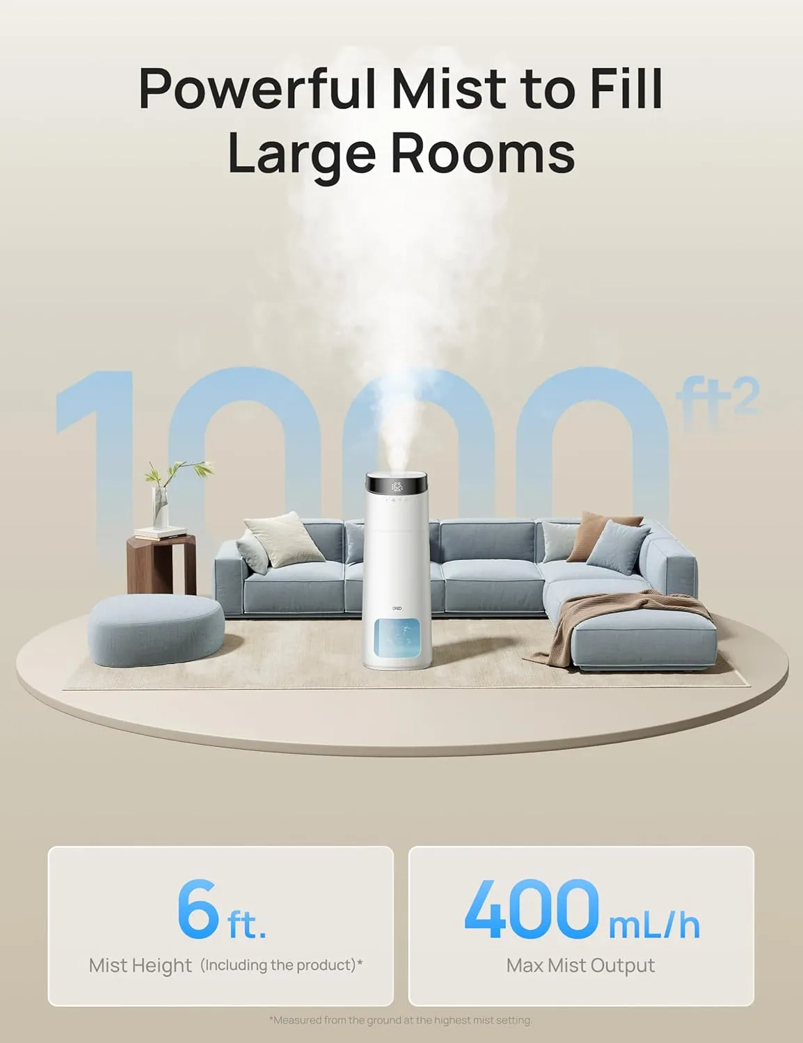 Smart Humidifier for Large Rooms - White - Image 3