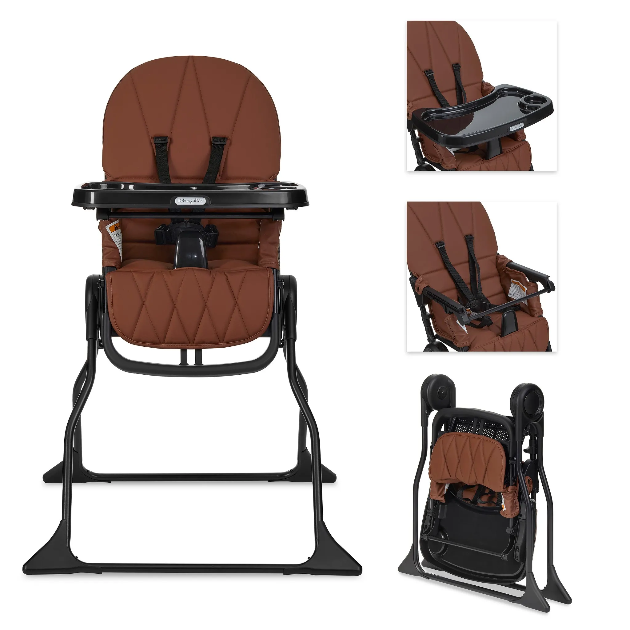 Snack and Stow Baby high Chair in Cognac - Image 2