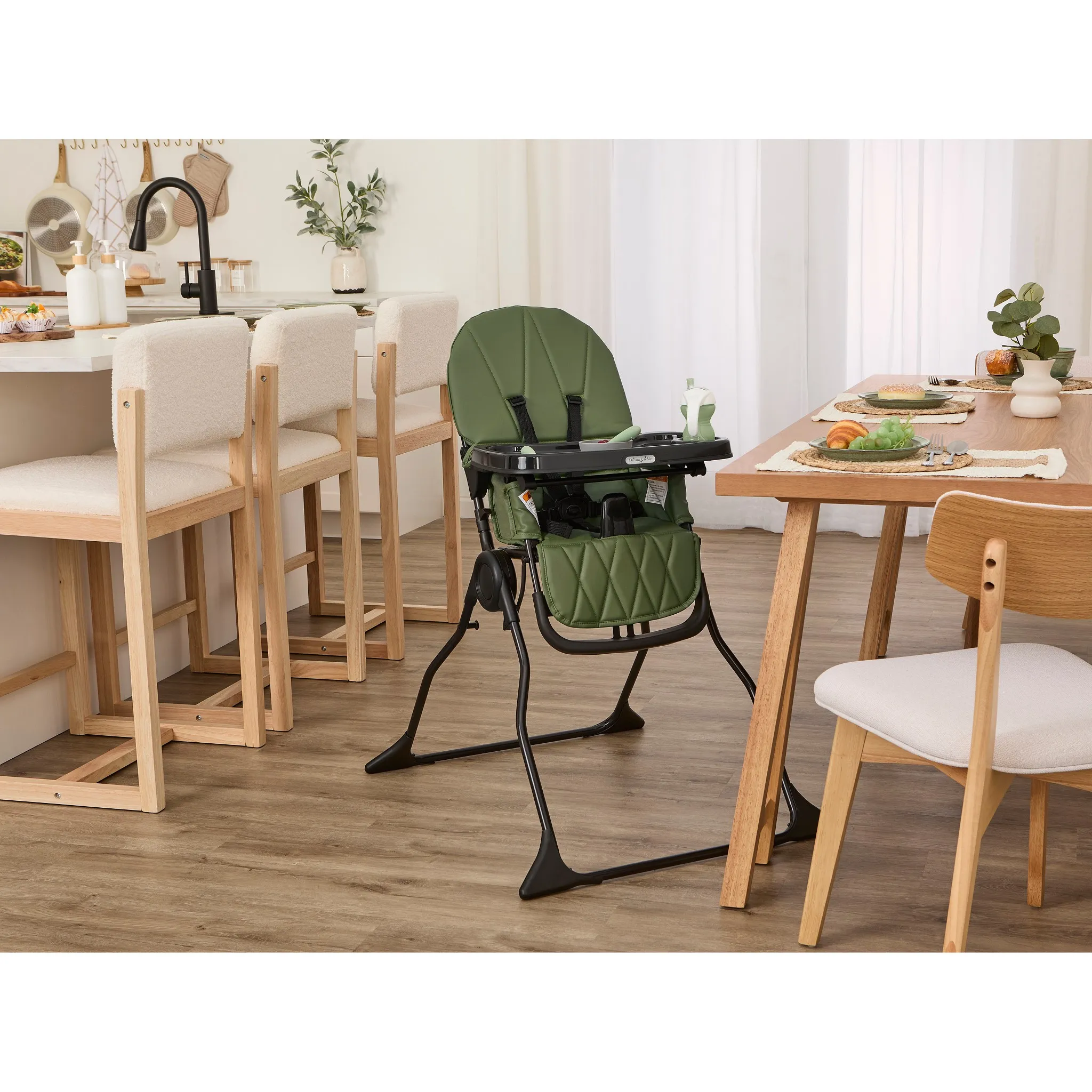 Snack & Stow High Chair - Olive - Image 3