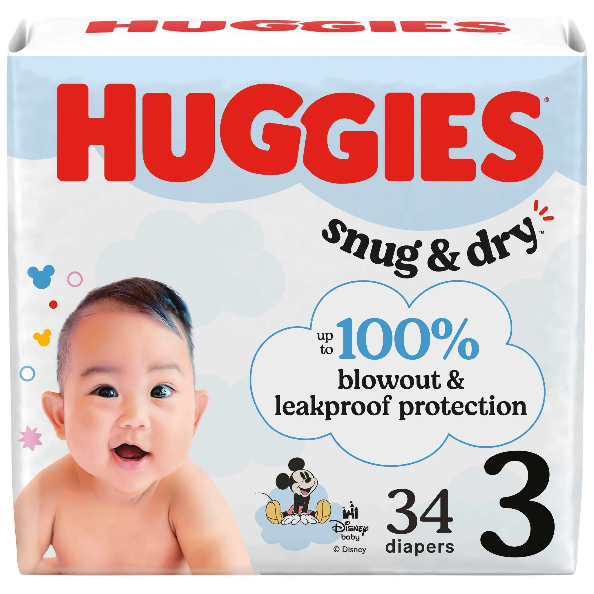 Snug & Dry Diapers - Size 3 - 34ct - Image 3