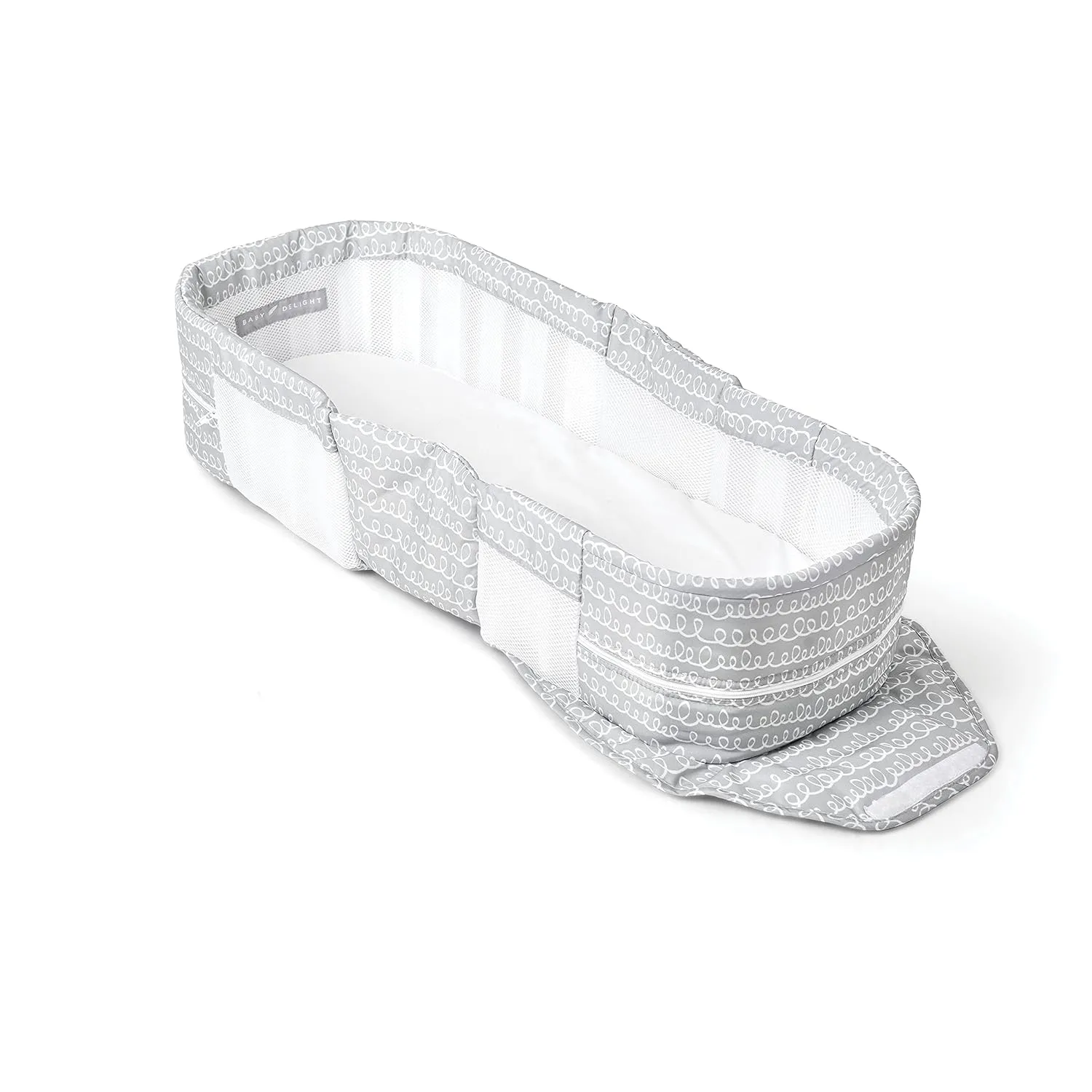 Snuggle Nest Dream Portable Infant Lounger - Gray Scribbles - Image 4