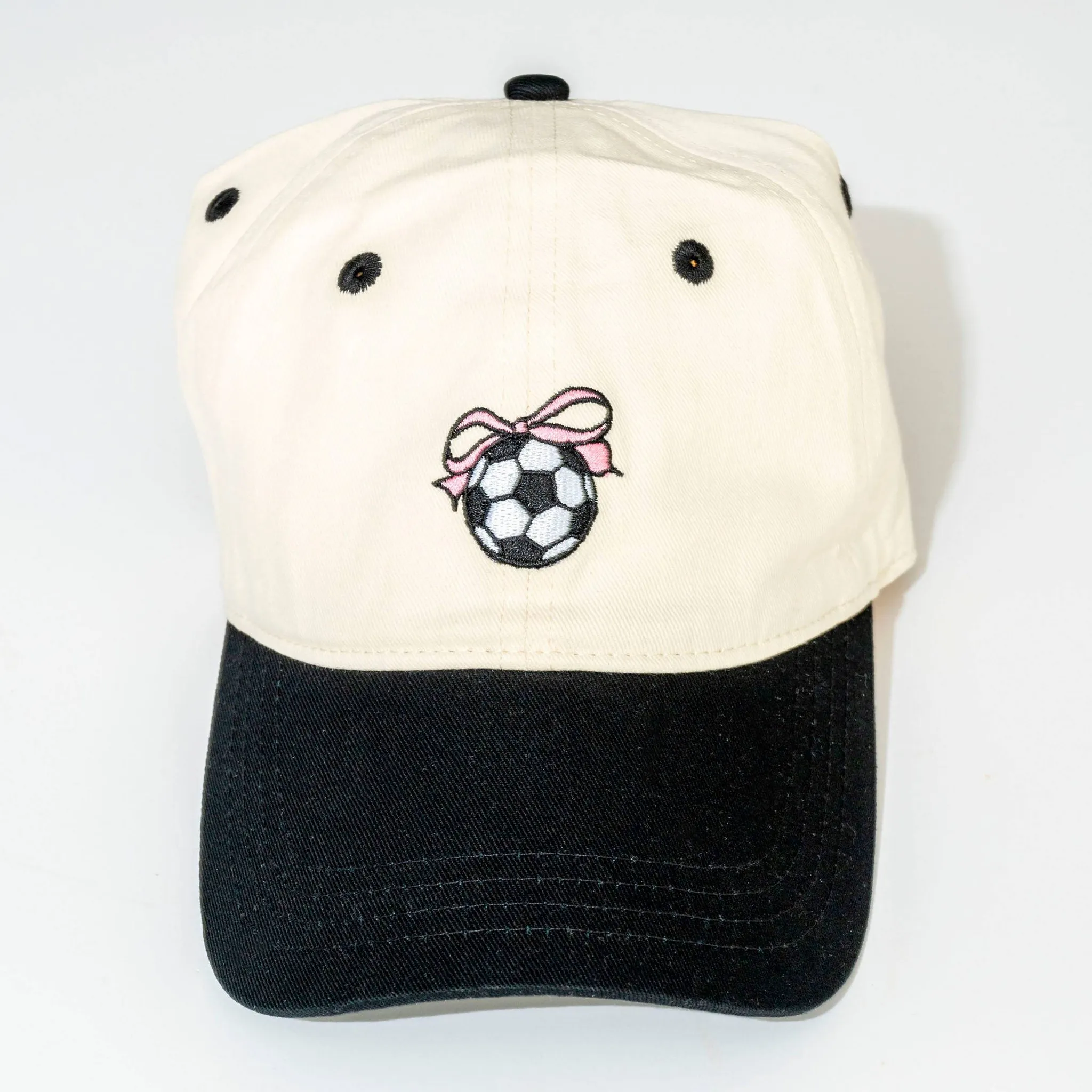 Soccer Bow Hat - Cream