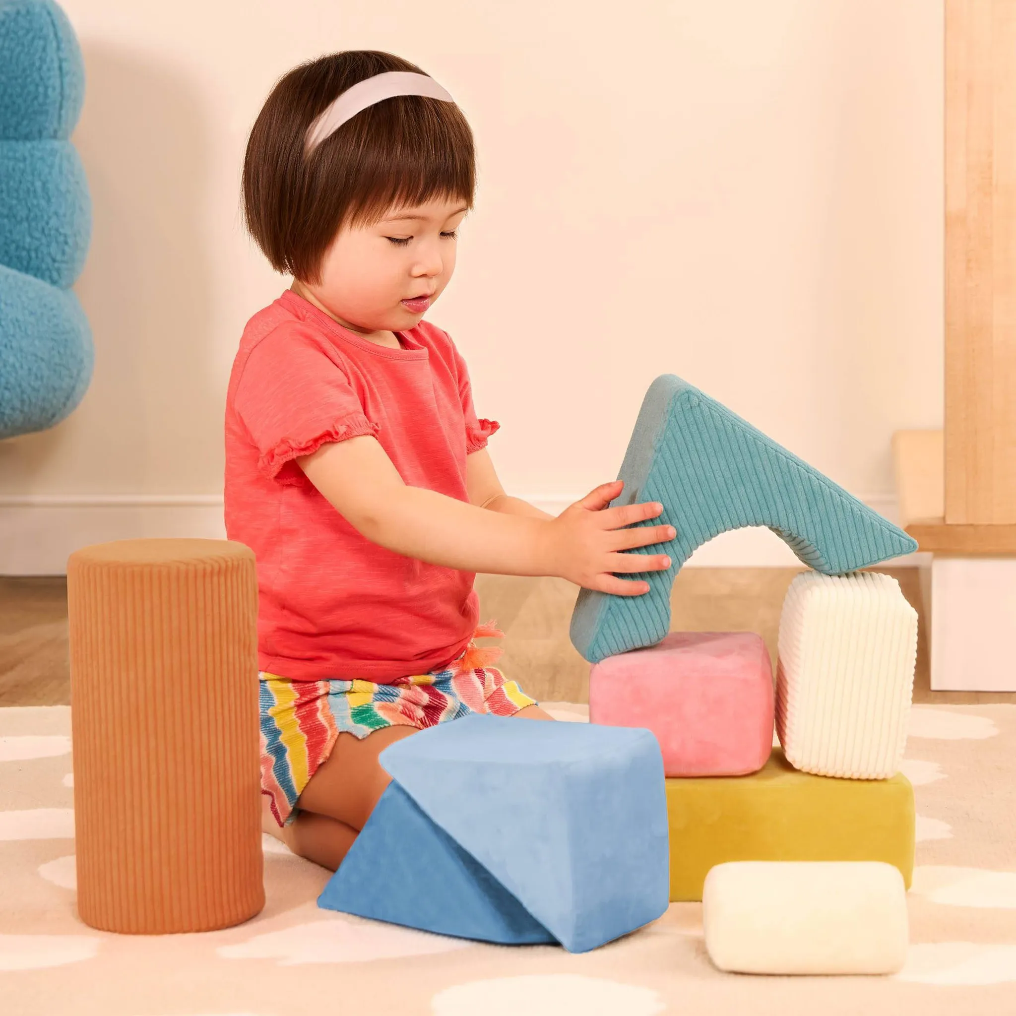 Soft Sensory Baby Blocks for Stacking - Image 2