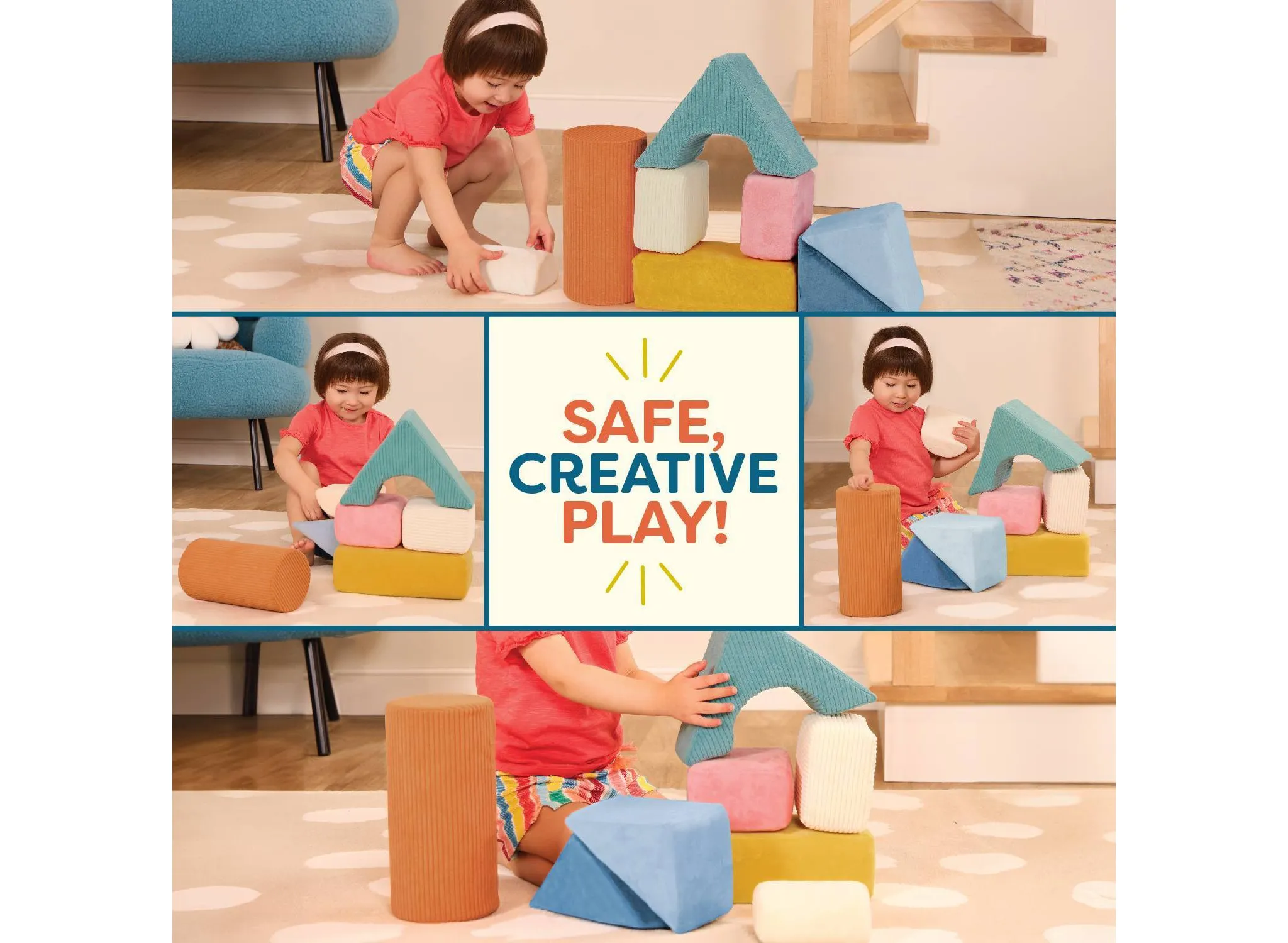 Soft Sensory Baby Blocks for Stacking - Image 5