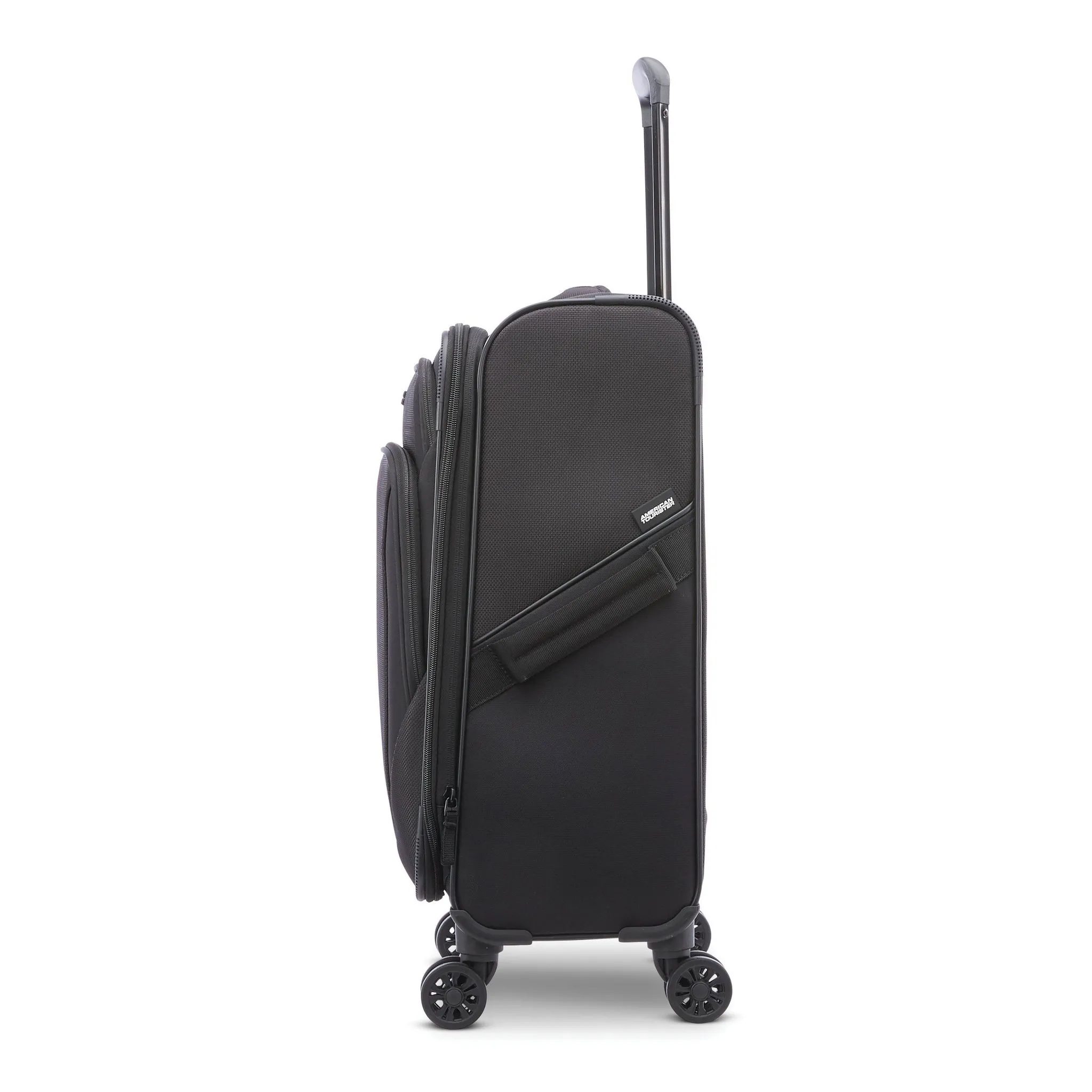 Softside Carry On Spinner Suitcase - Black - Image 2