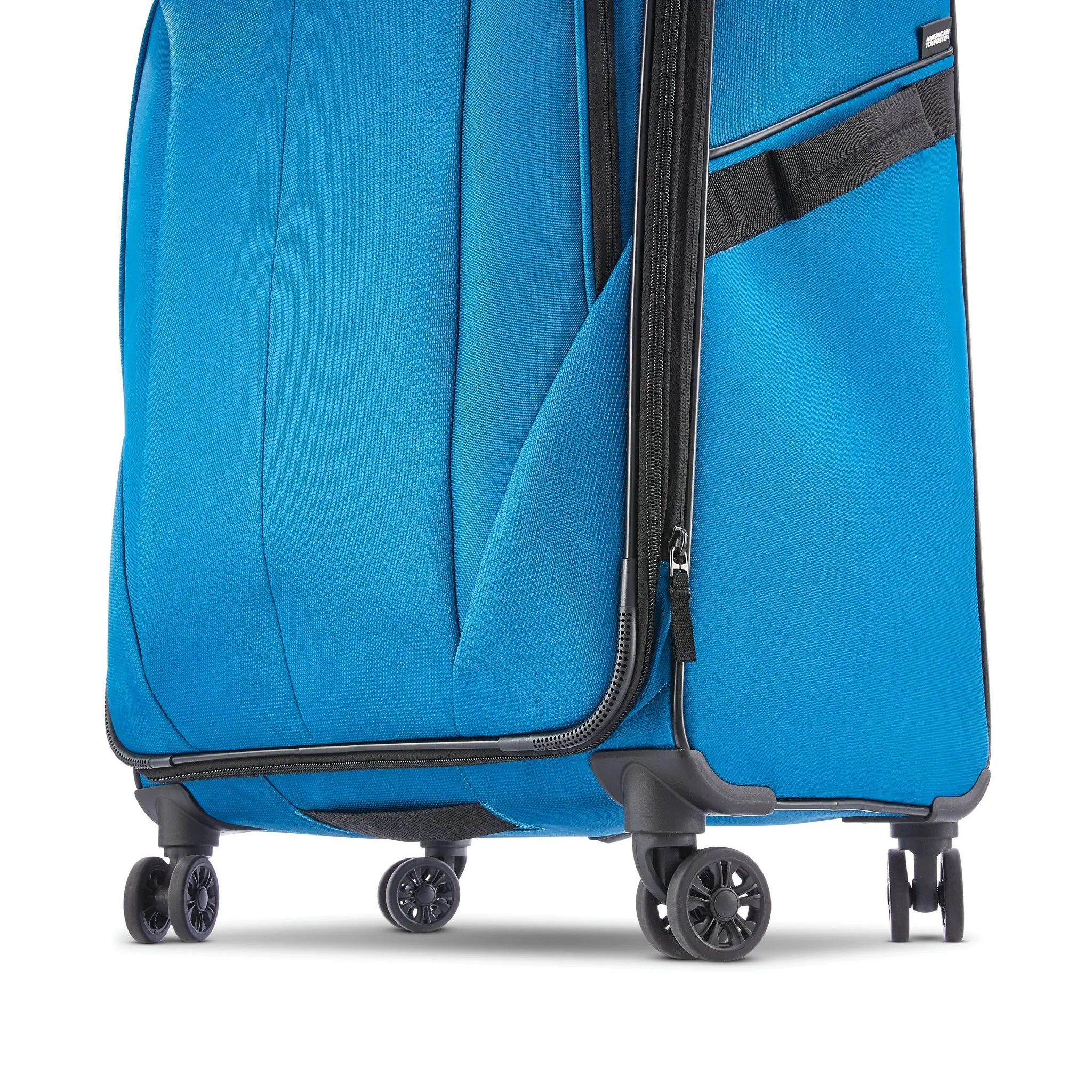 Softside Carry On Spinner Suitcase - Blue - Image 4