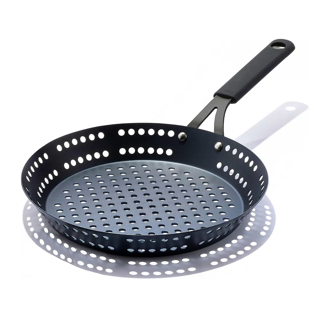 Softworks Carbon Steel 12" BBQ Pan with Holes