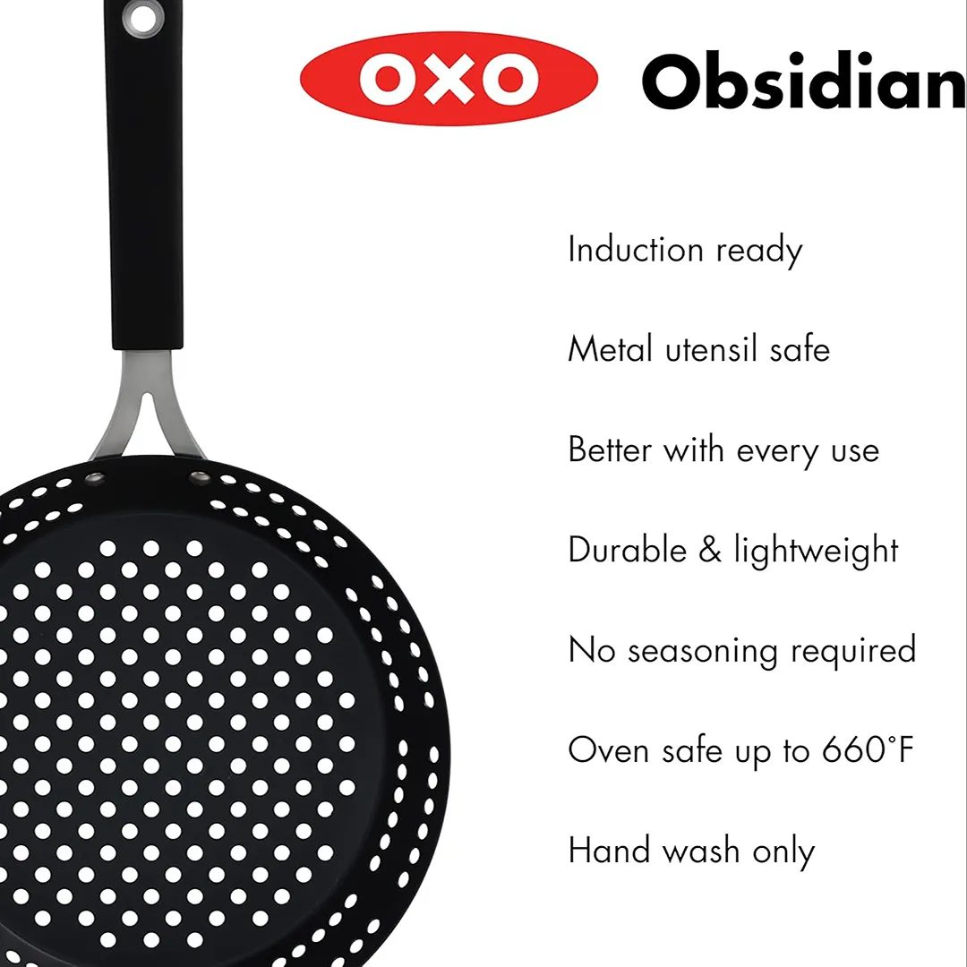 Softworks Carbon Steel 12" BBQ Pan with Holes - Image 2