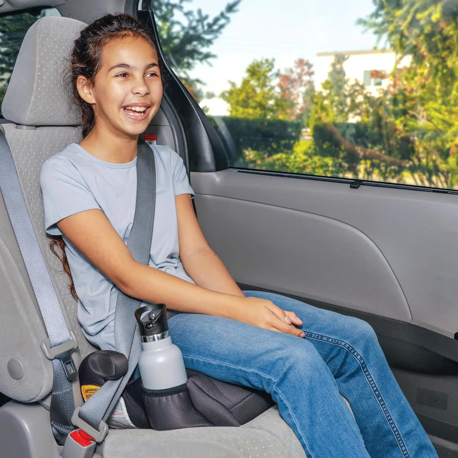 Solana - Pack of 2 Backless Booster Car Seats - Black - Image 3