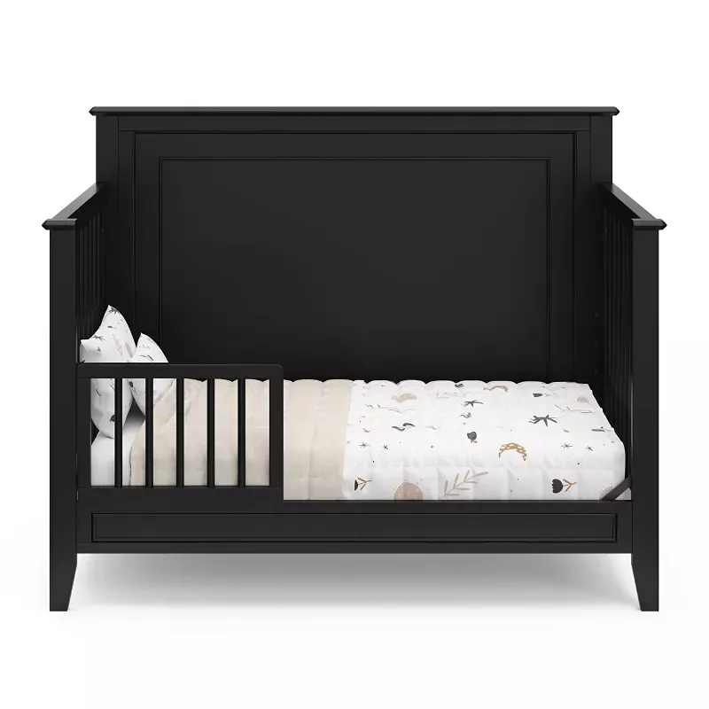 Solstice 5-in-1 Convertible Crib - Black - Image 3