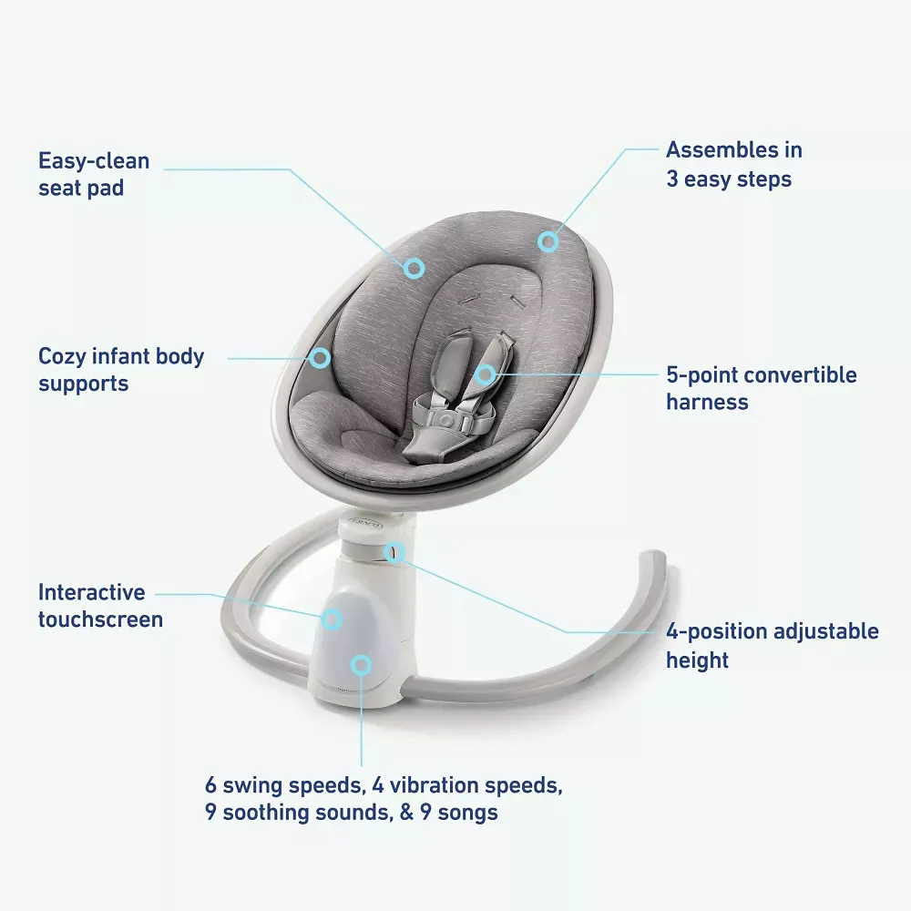 Soothe 'n Sway Bluetooth 3-in-1 Swing - Lucca - Image 5