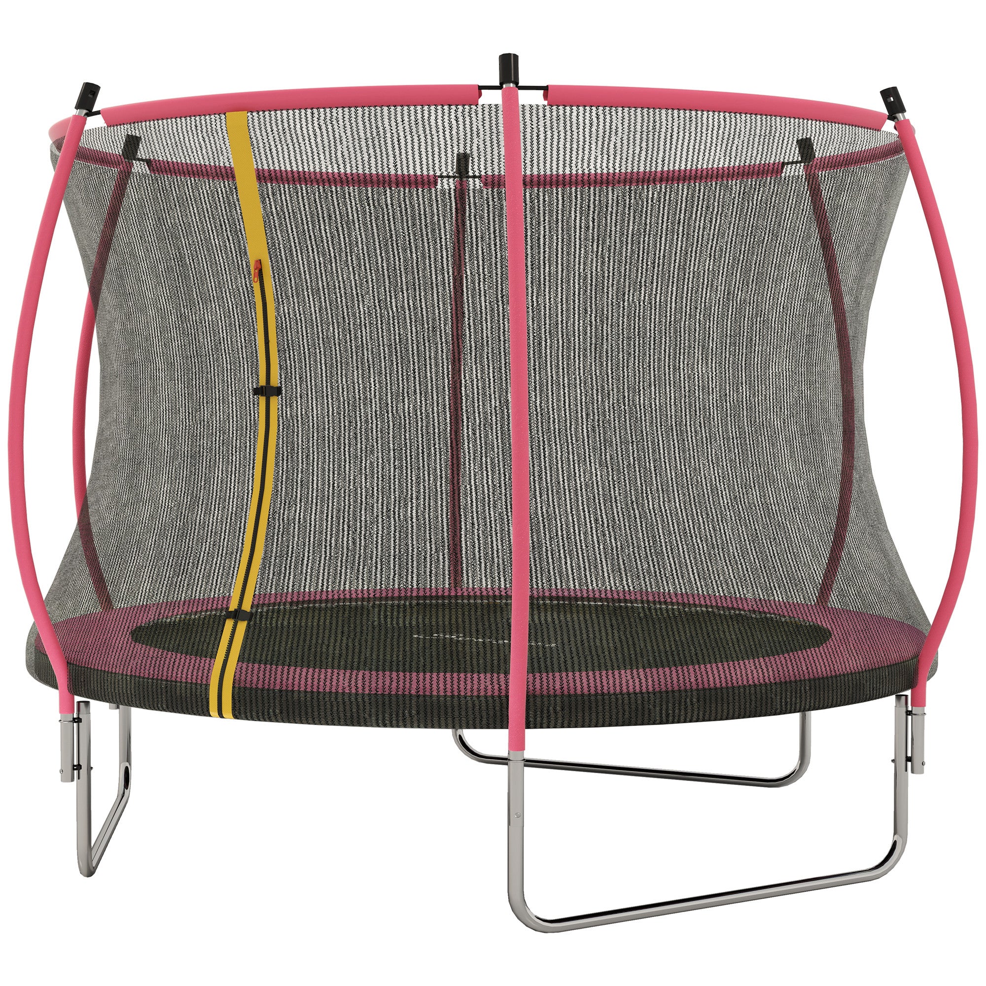 10ft Outdoor Trampoline with Net Enclosure, ASTM Approved, Pink