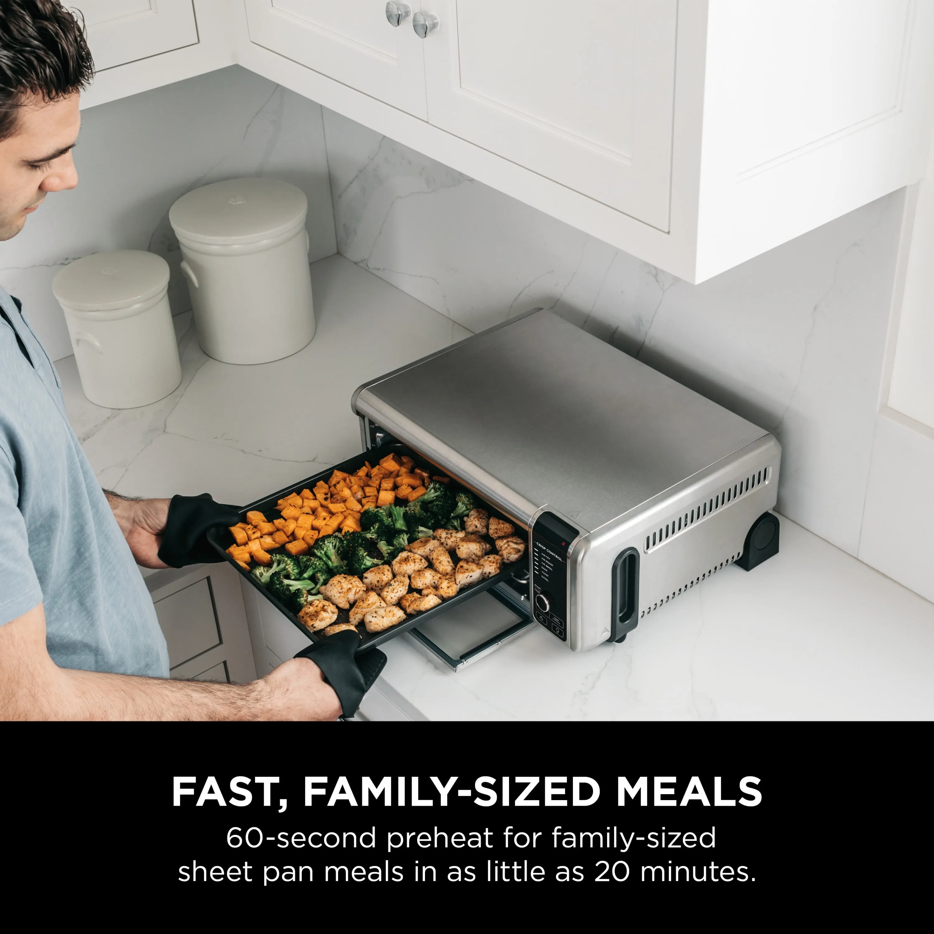 SP100 Foodi™ 6-in-1 Digital Air Fry Oven - Large Toaster Oven Flip-Away for Storage - Image 8