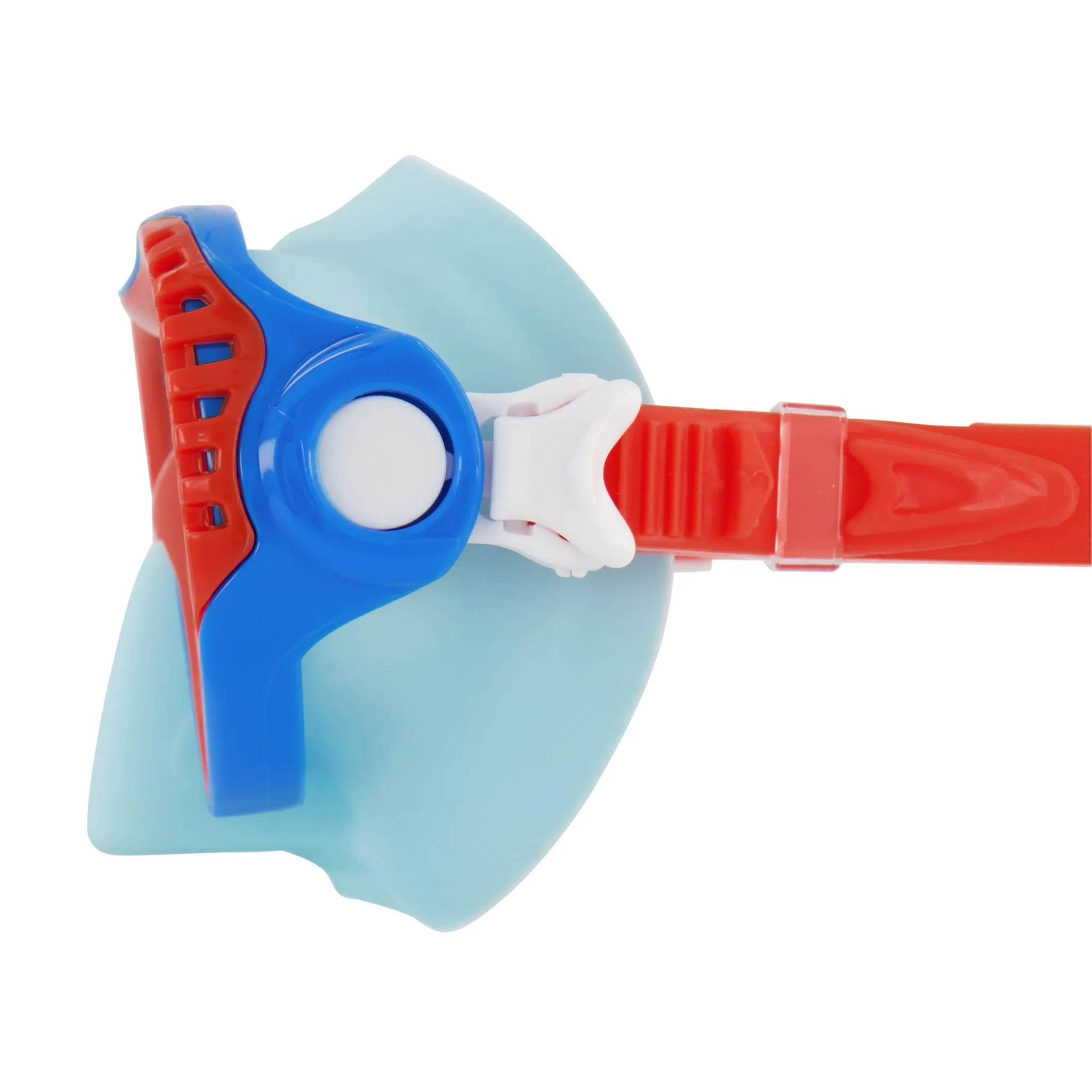 Speedo Junior Wave Watcher Mask - Spicy Orange/Celeste - Image 2