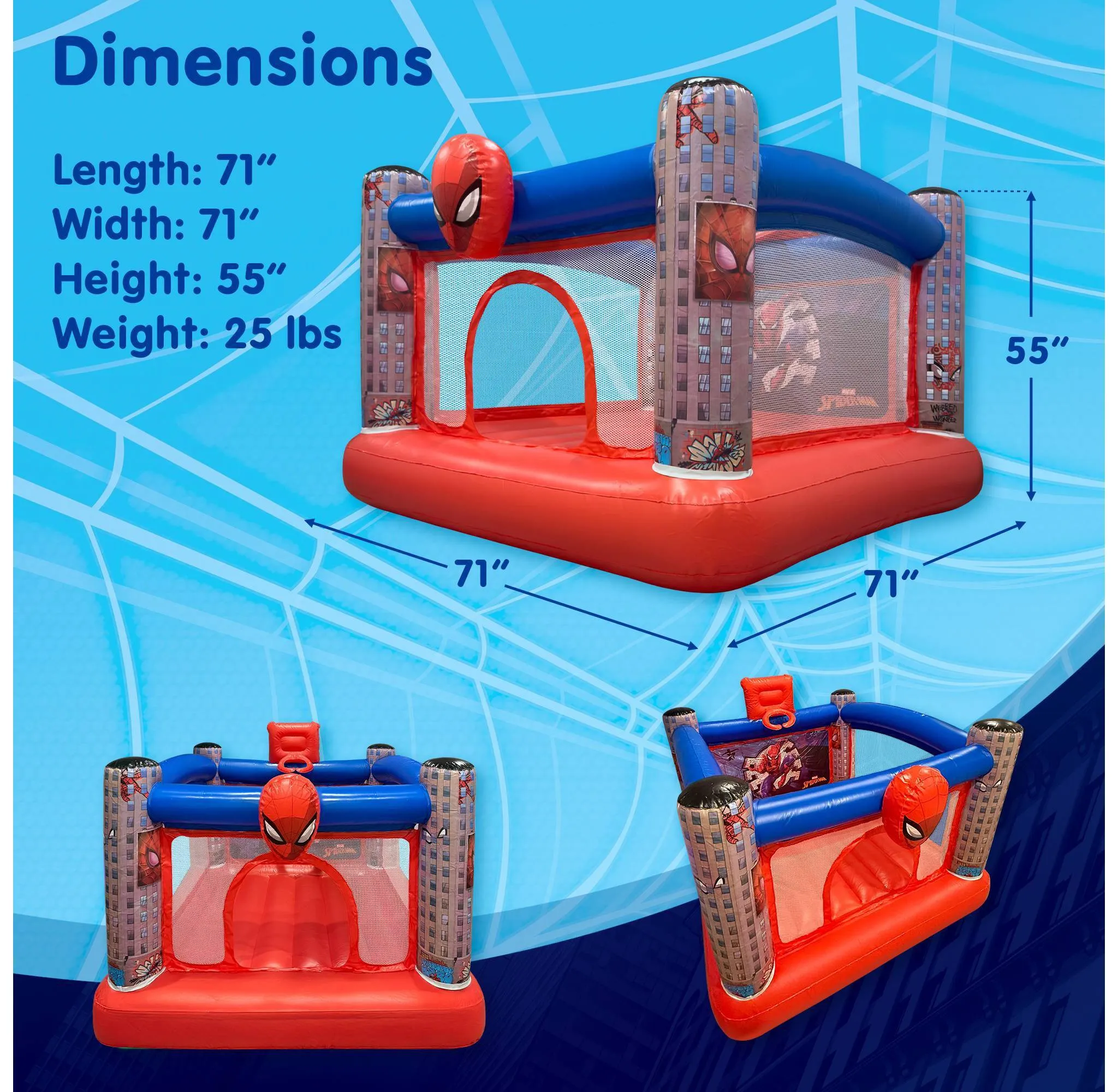 Spider-Man Bounce House with Built-in Air Pump - Image 3