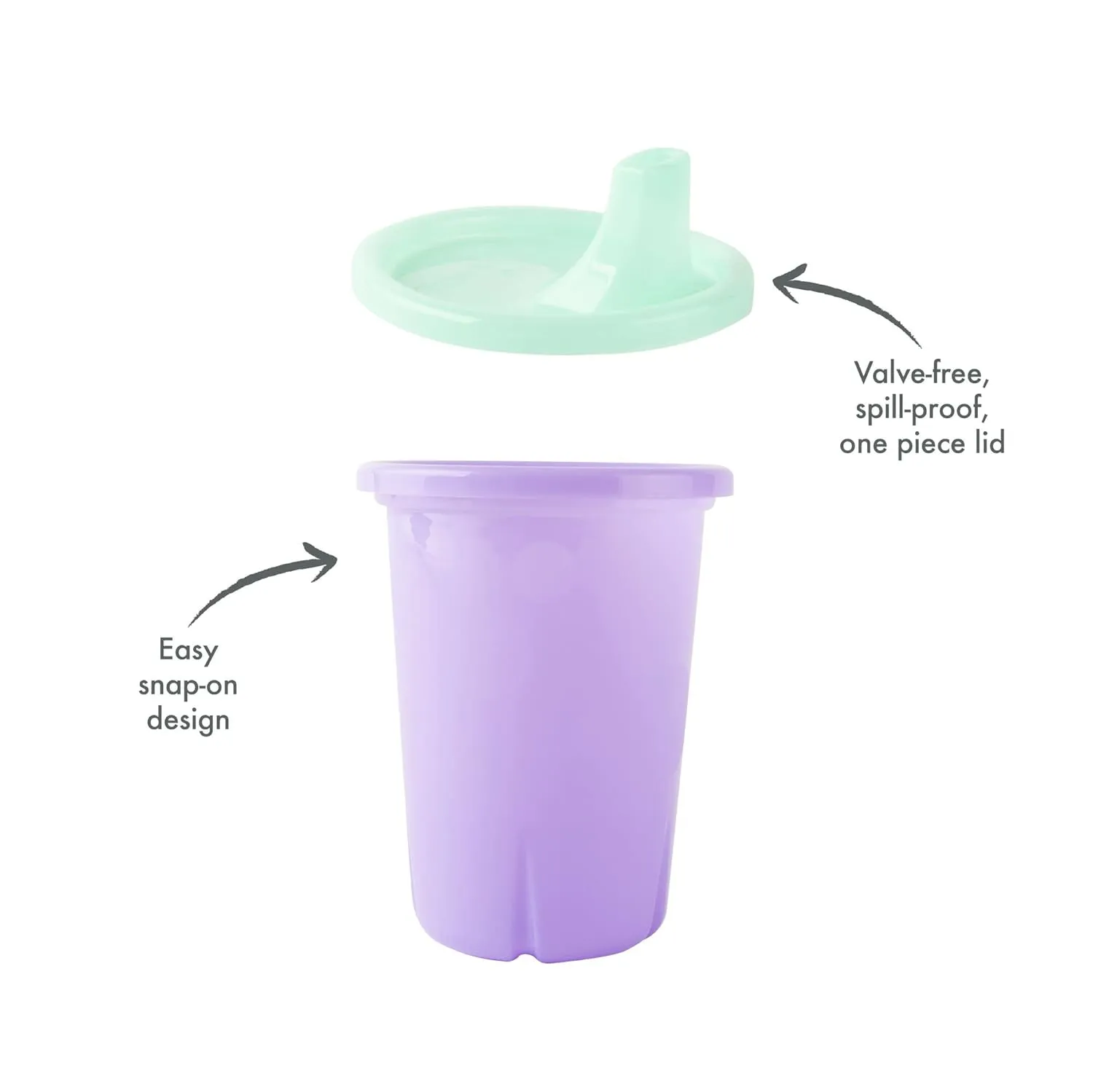 Spill Proof Toddler Sippy Cups - Pastel - 20 Count - Image 2