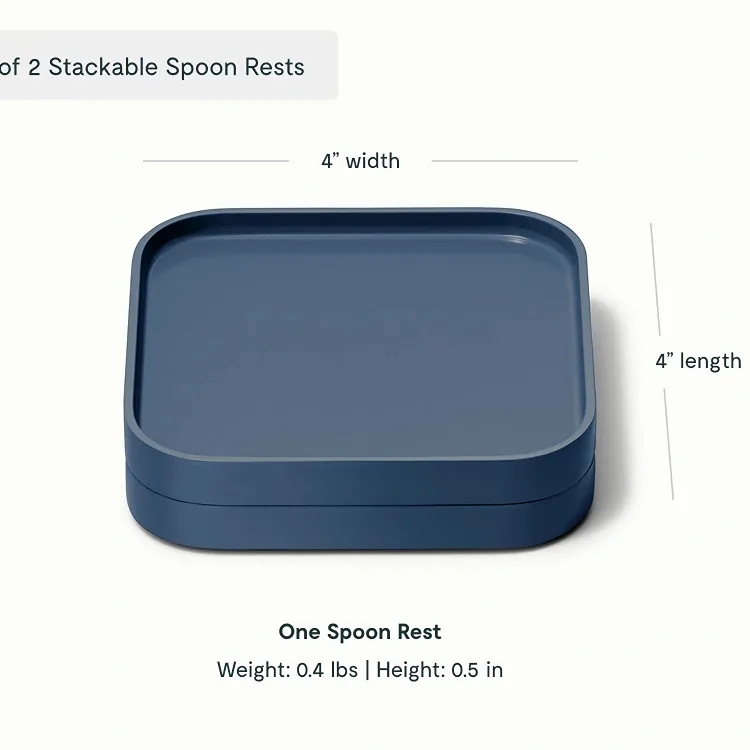 Spoon Rest Set of 2 - Navy - Image 2